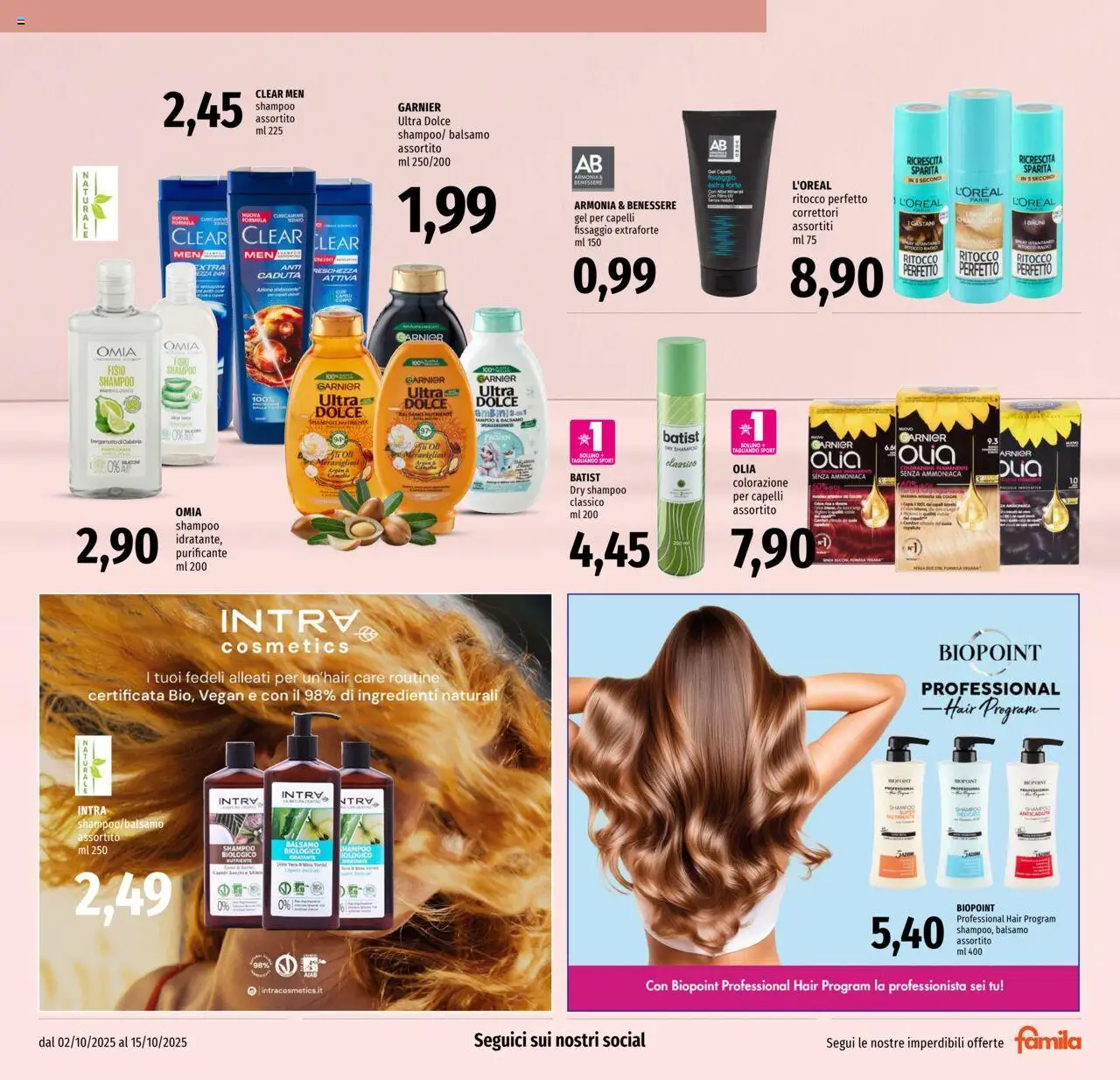 Volantino Famila del 02.10.2025 | Pagina: 21 | Prodotti: Shampoo, Balsamo