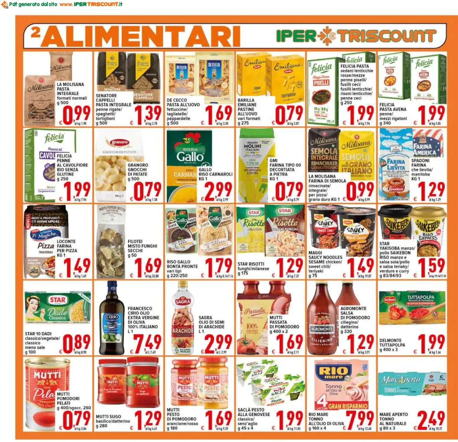 Volantino Ipertriscount del 06.03.2026 | Pagina: 2 | Prodotti: Riso Carnaroli, Olio, Pesto, Profumo