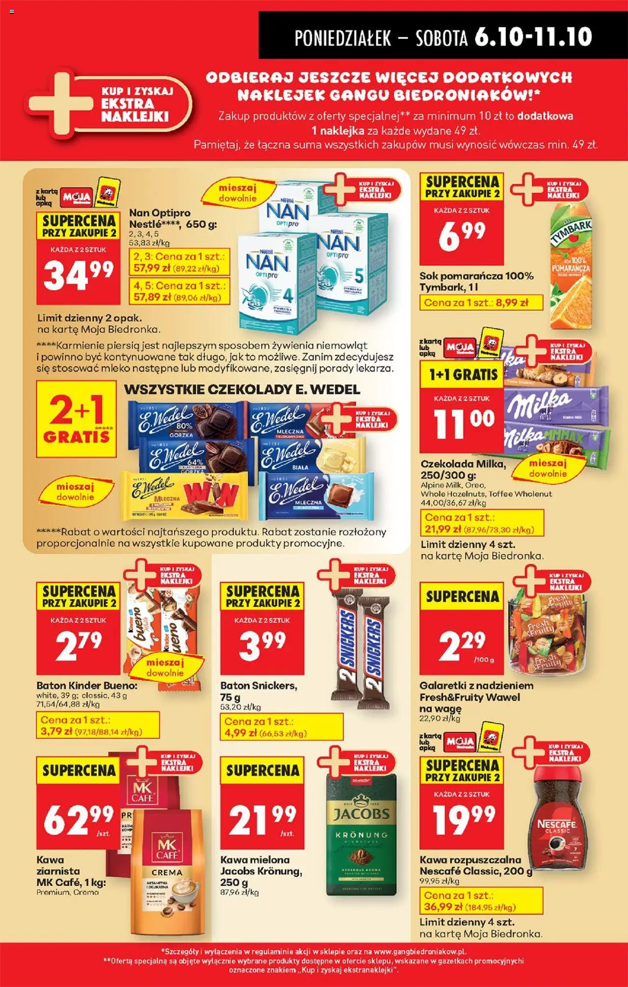 Biedronka gazetka od 06.10.2025 | Strona: 41 | Produkty: Karta, Czekolady, Nescafe, Kinder Bueno