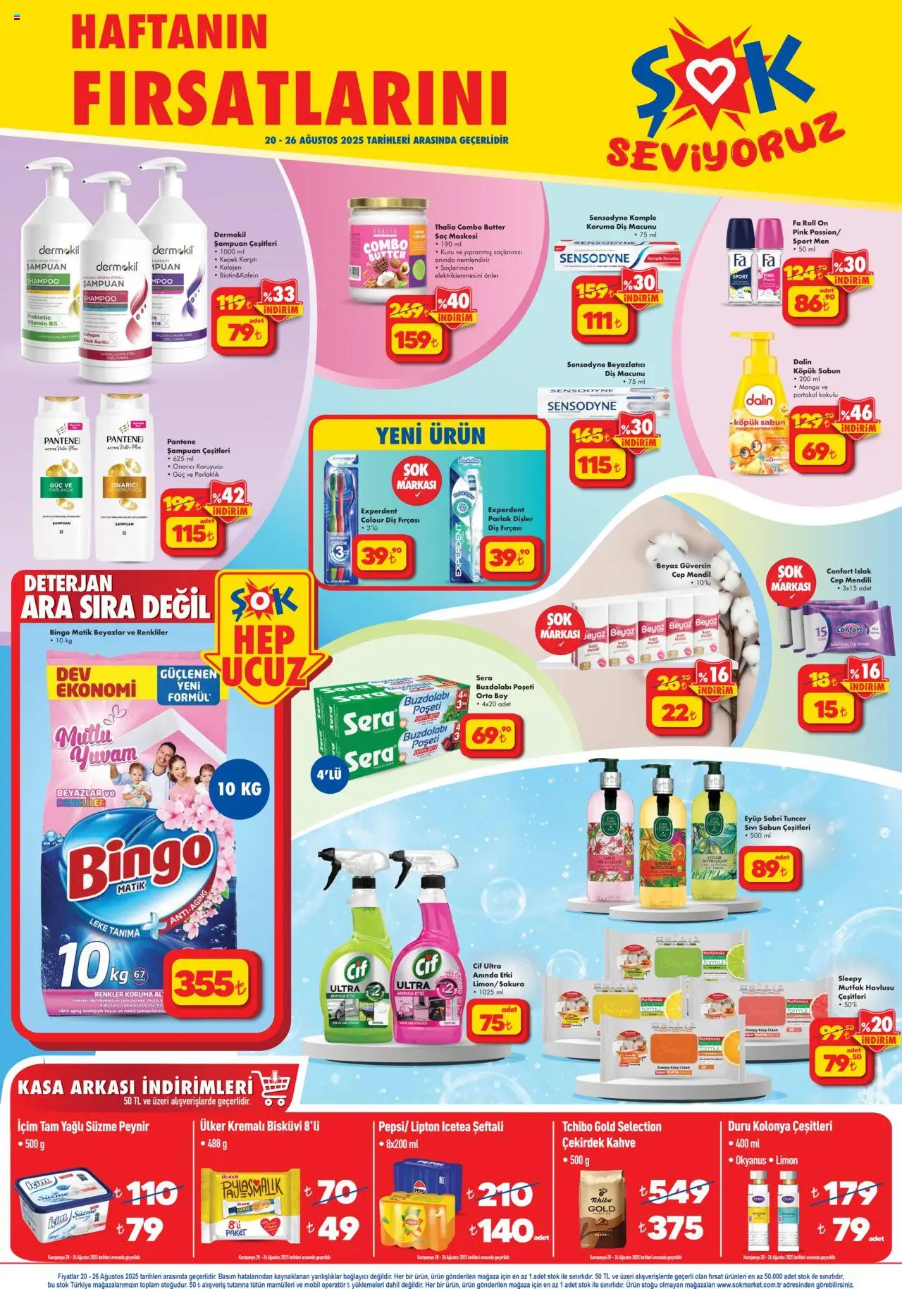 Şok Market Katalog - 20.08.2025 tarihinden itibaren geçerlidir | Sayfa: 2 | Ürünler: Sabun, Deterjan, Şeftali, Kasa