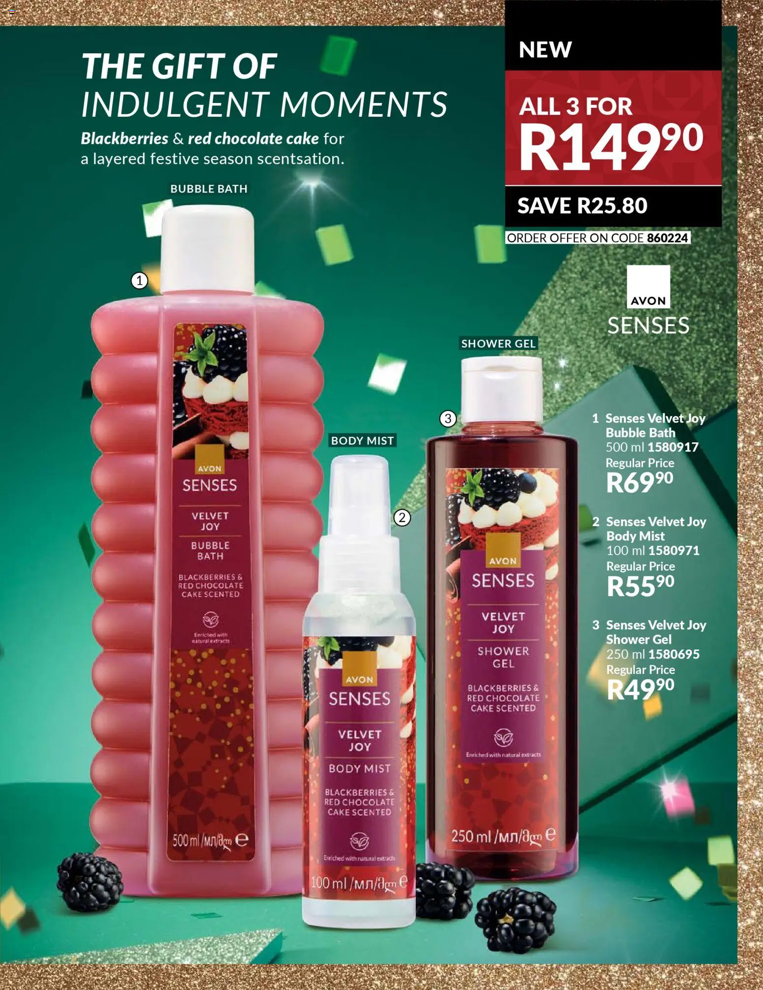 New Avon catalogue – valid from 01.12.2025 | Page: 25 | Products: Cake, Bath, Shower, Chocolate