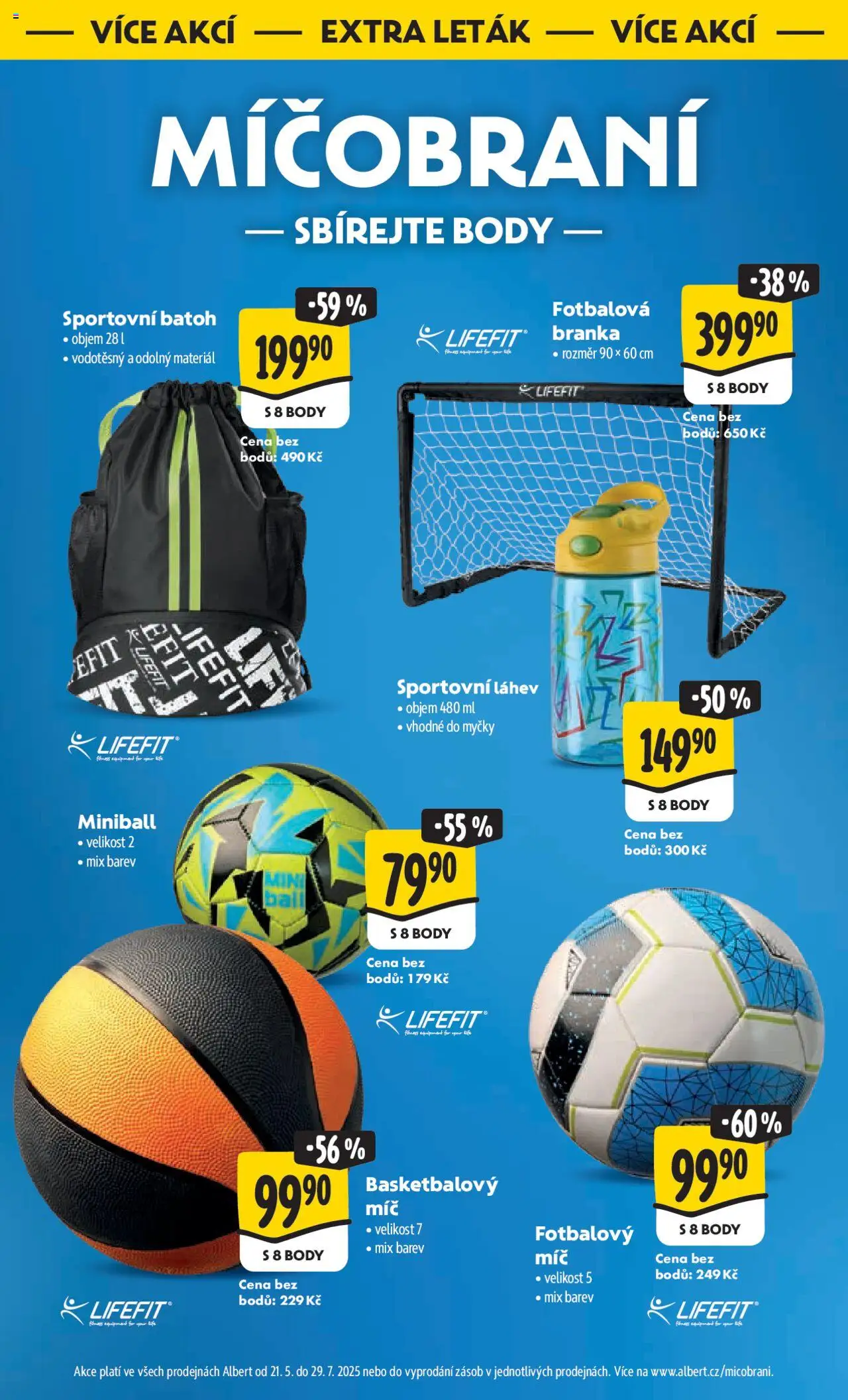 Albert leták - Hypermarket od 25.06.2025 | Strana: 49 | Produkty: Batoh, Basketbalový míč, Body, Fotbalová branka