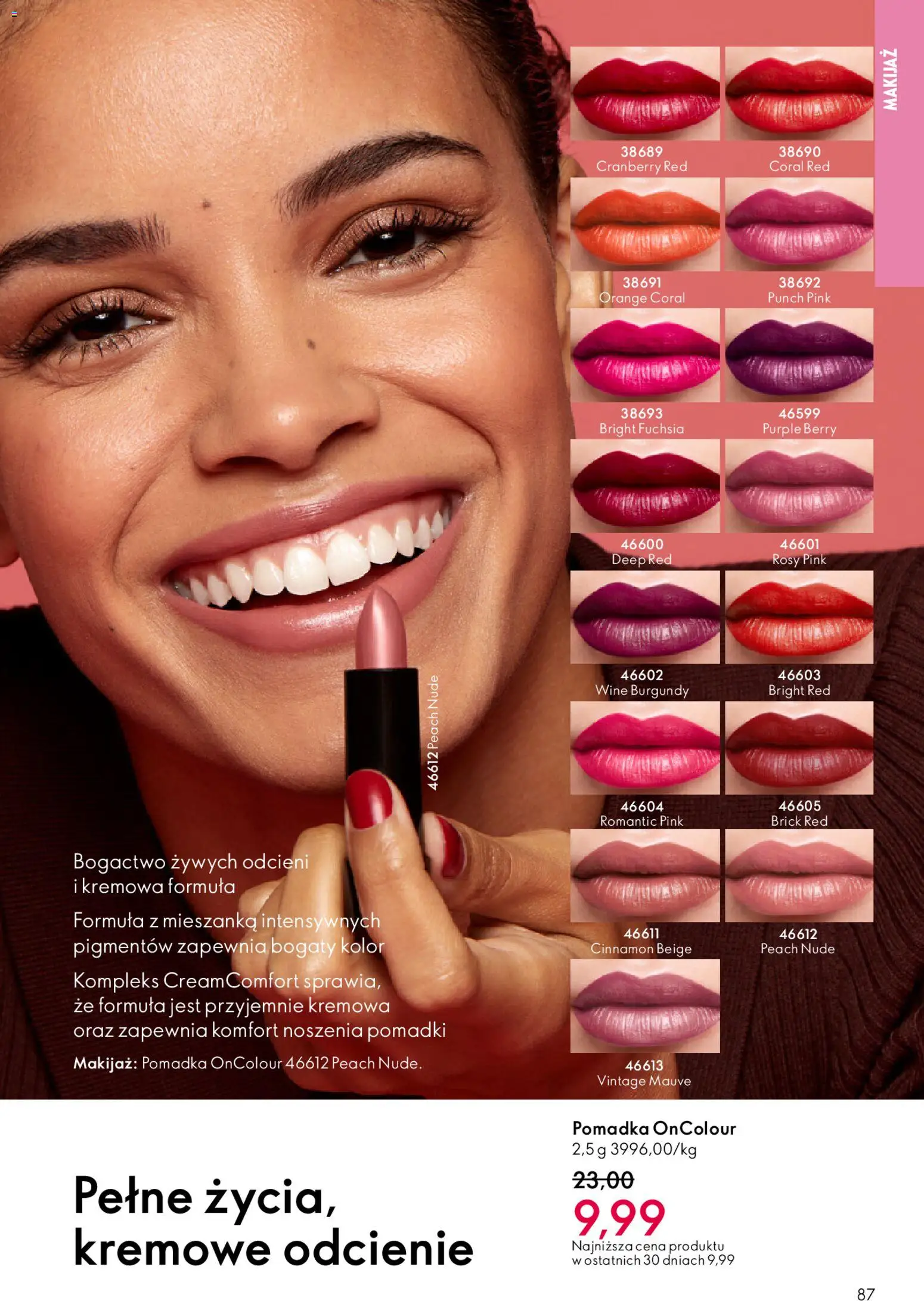 Oriflame Katalog 17 2025 od 03.12.2025 | Strona: 87 | Produkty: Pomadka, Makijaż