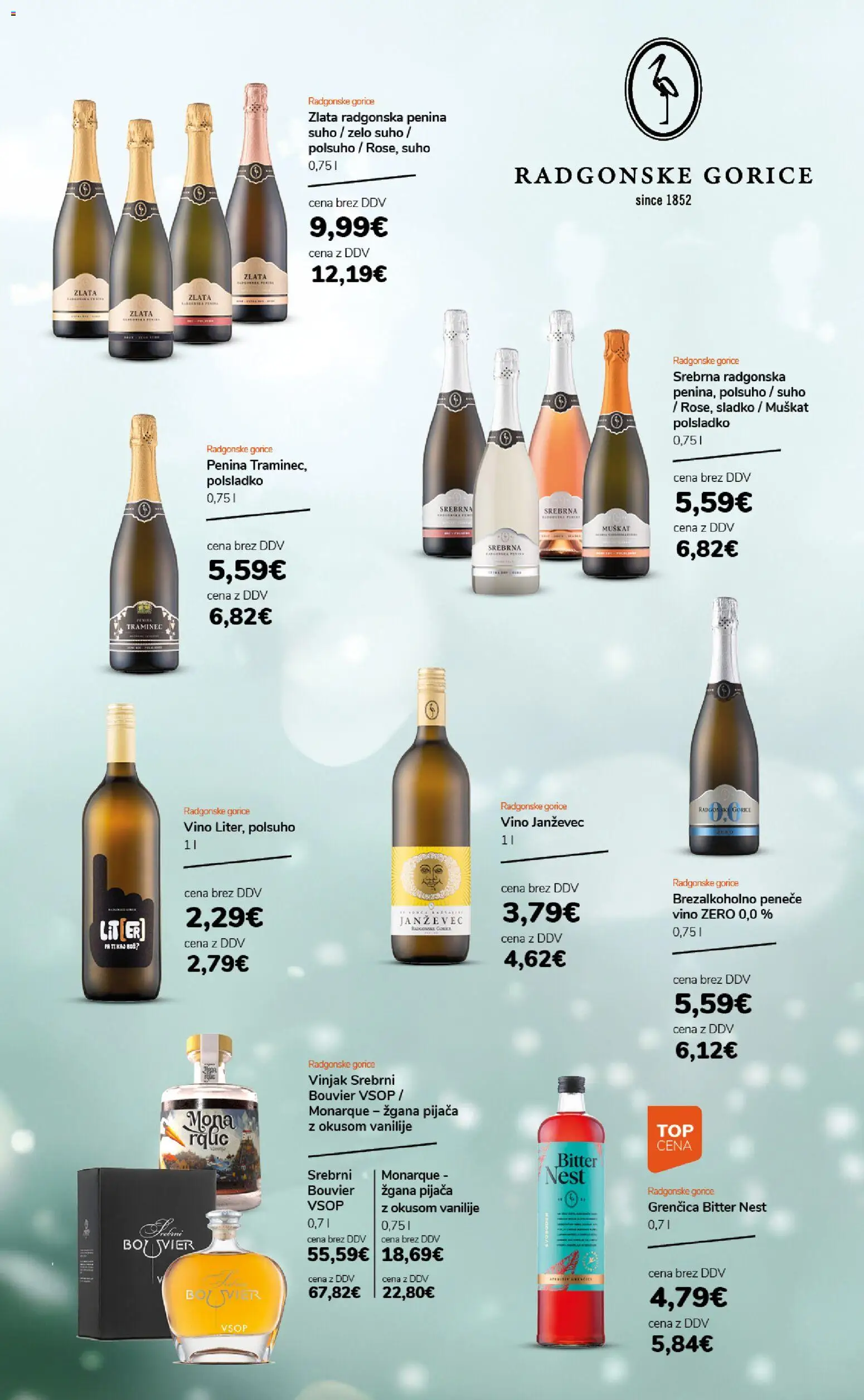 Novi Ahac katalog ponudbe – veljaven od 01.01.2026 | Stran: 7 | Izdelki: Penina, Vino