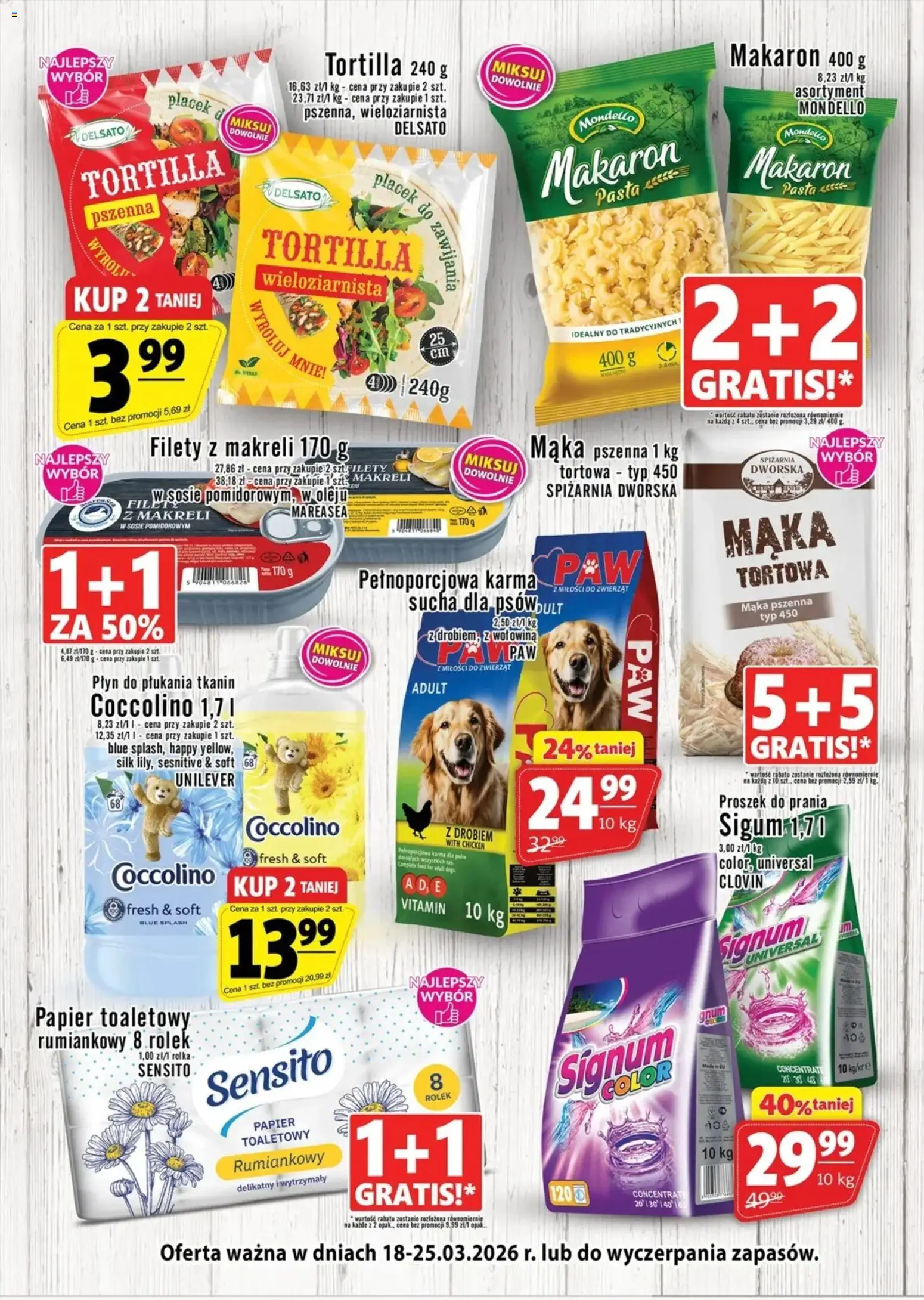 Prim Market promocja -  Wielkie Otwarcie Prim Kuźnica od 18.03.2026 | Strona: 4 | Produkty: Płyn do płukania tkanin, Wołowina, Makaron, Proszek do prania