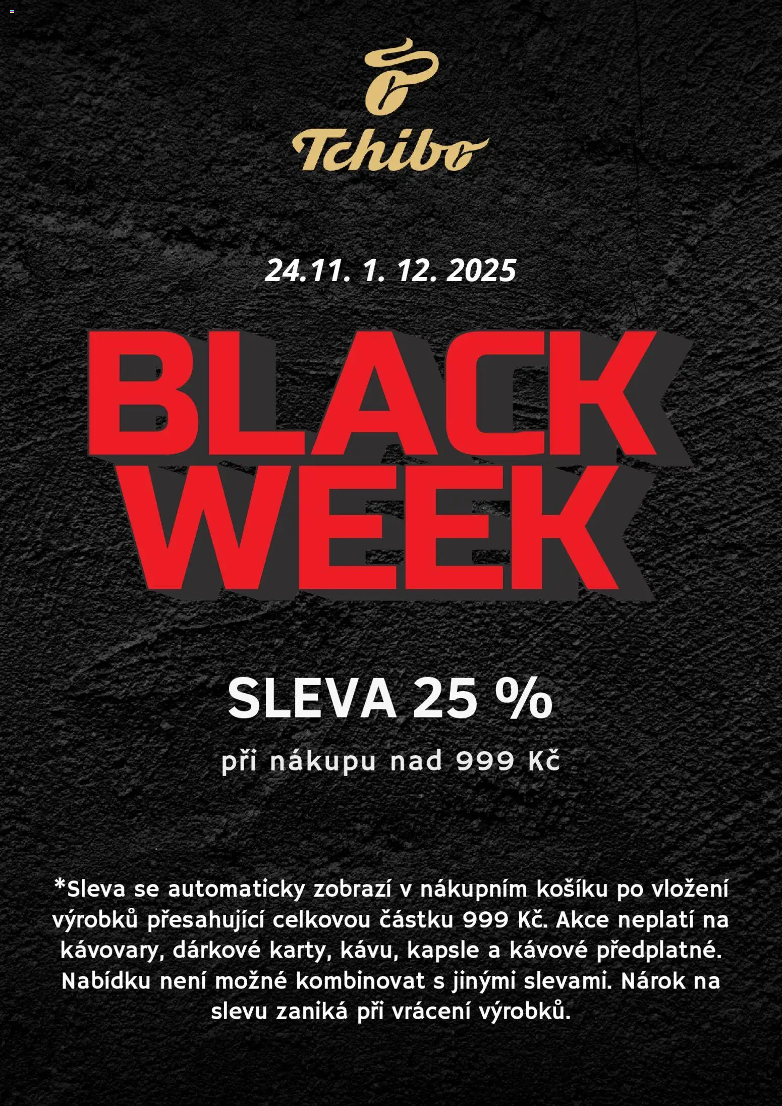 Tchibo Black Friday od 24.11.2025 | Strana: 1 | Produkty: Kapsle, Tchibo
