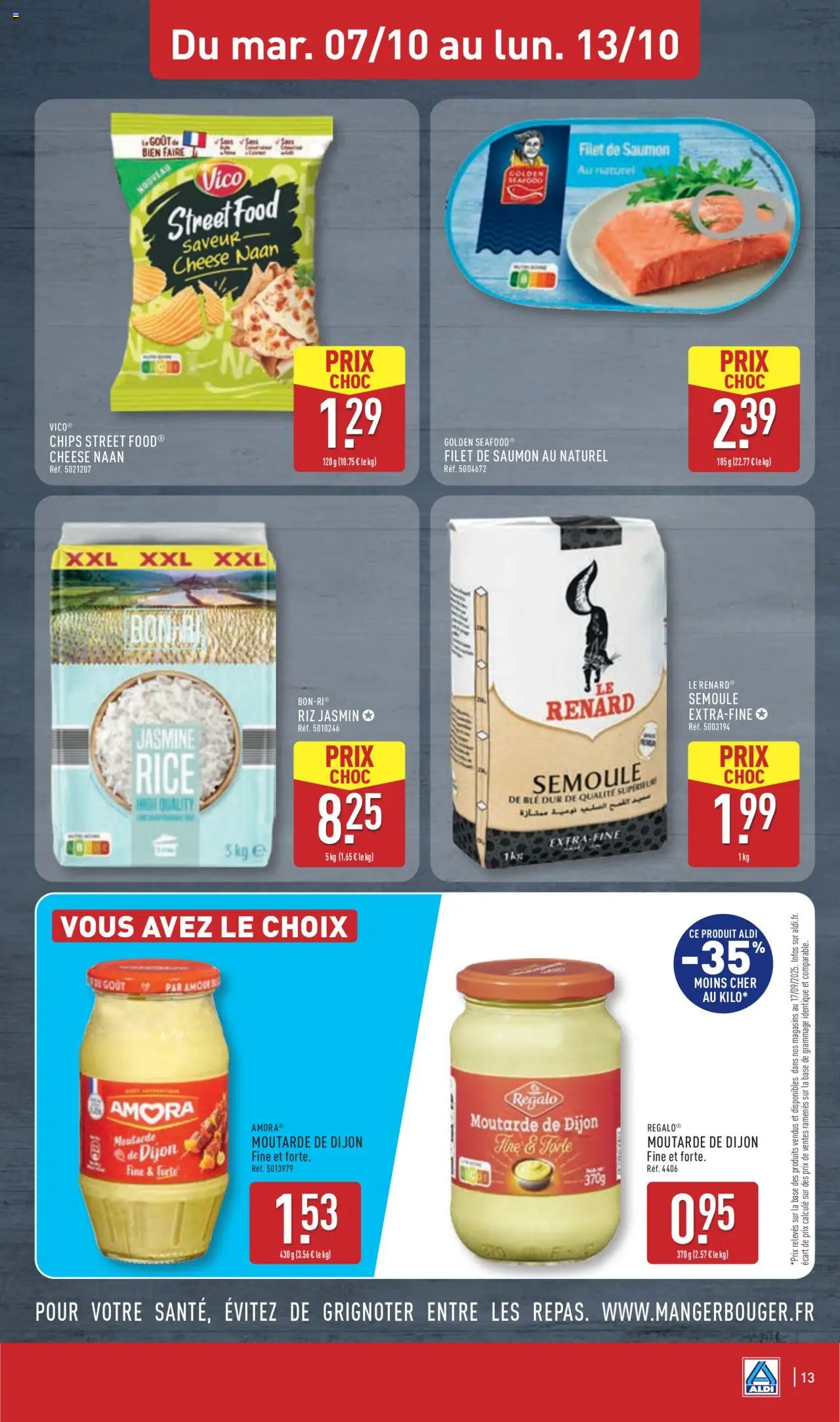 {H1} | Page: 15 | Produits: Base, Semoule, Riz, Chips