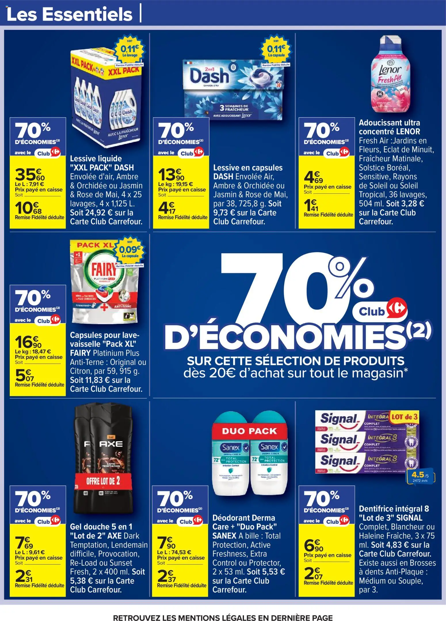 {H1} | Page: 16 | Produits: Lenor adoucissant, Gel douche, Dentifrice, Adoucissant