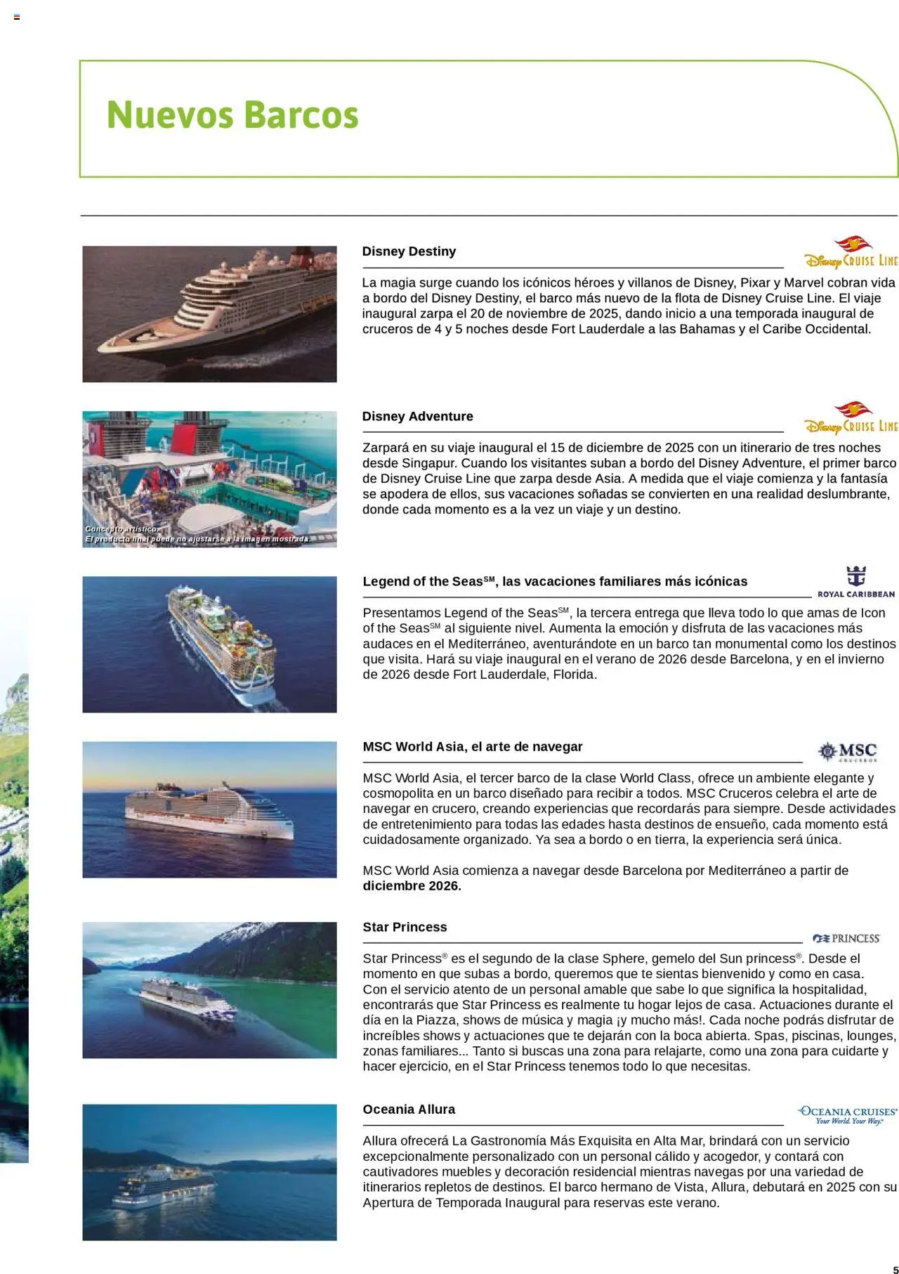 Viajes El Corte Inglés - Crucero Fantástico │ válido desde el 16.09.2025 | Página: 5 | Productos: Té, Muebles