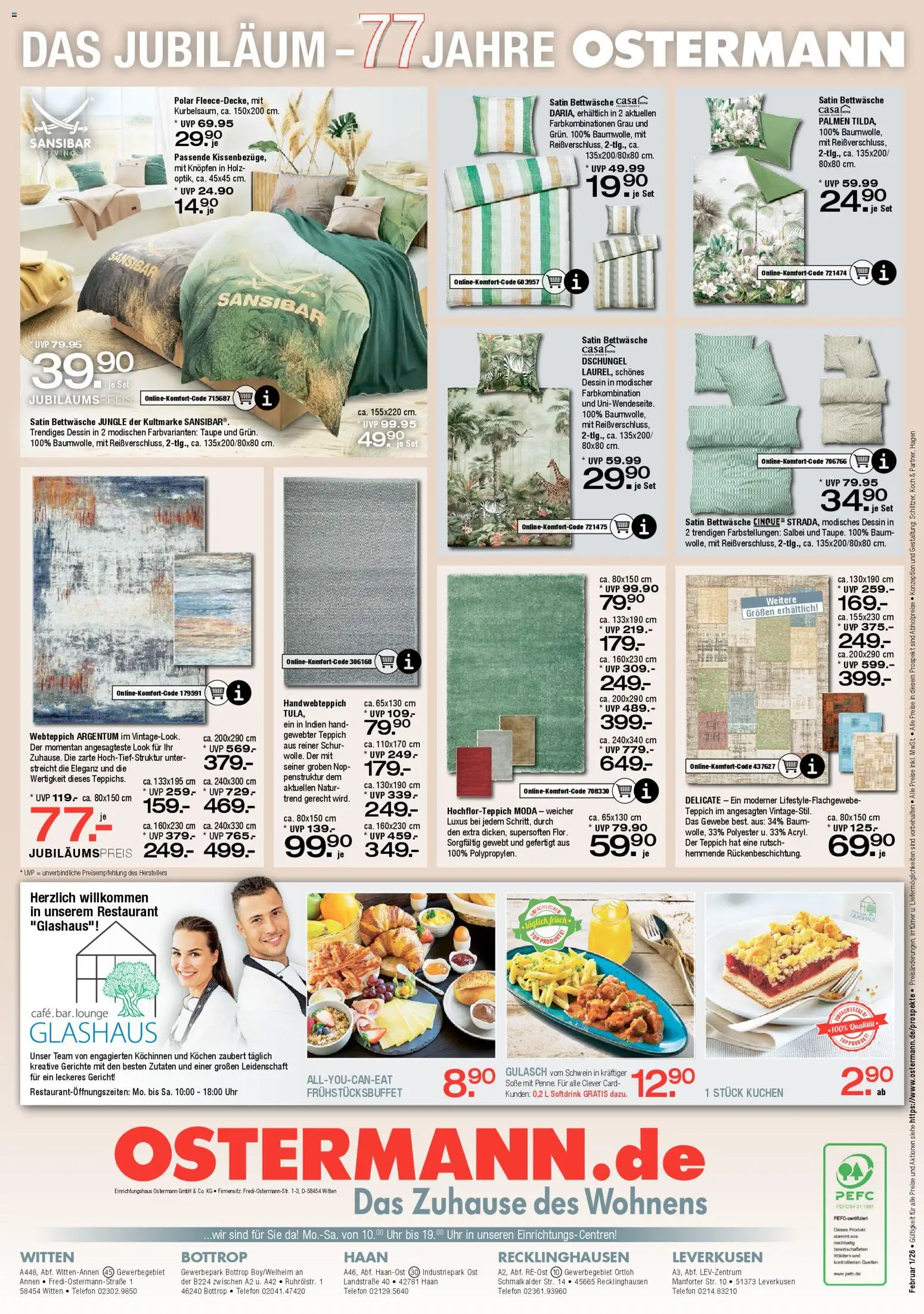 Ostermann Prospekt 	 – gültig ab 31.01.2026 | Seite: 16 | Produkte: Teppich, Gulasch, Telefon, Uhr