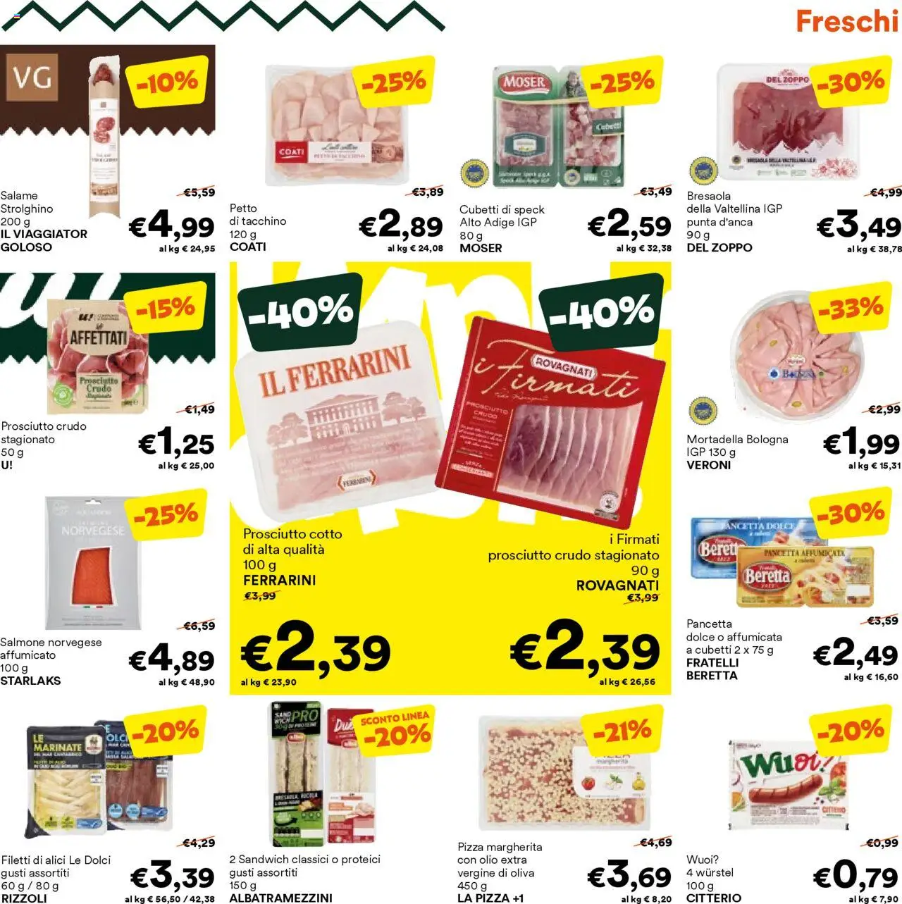 Volantino Unes del 10.09.2025 | Pagina: 5 | Prodotti: Salmone, Bresaola, Mortadella, Alici