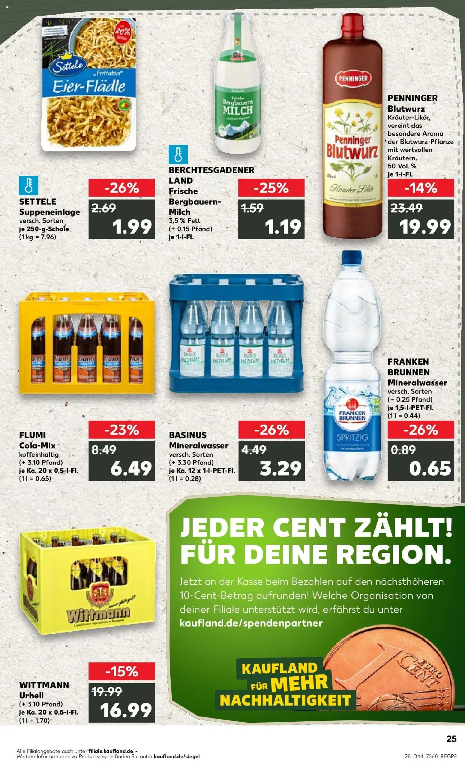 Kaufland prospekt Landshut	 – gültig ab 30.10.2025 | Seite: 25 | Produkte: Cola, Milch, Mineralwasser