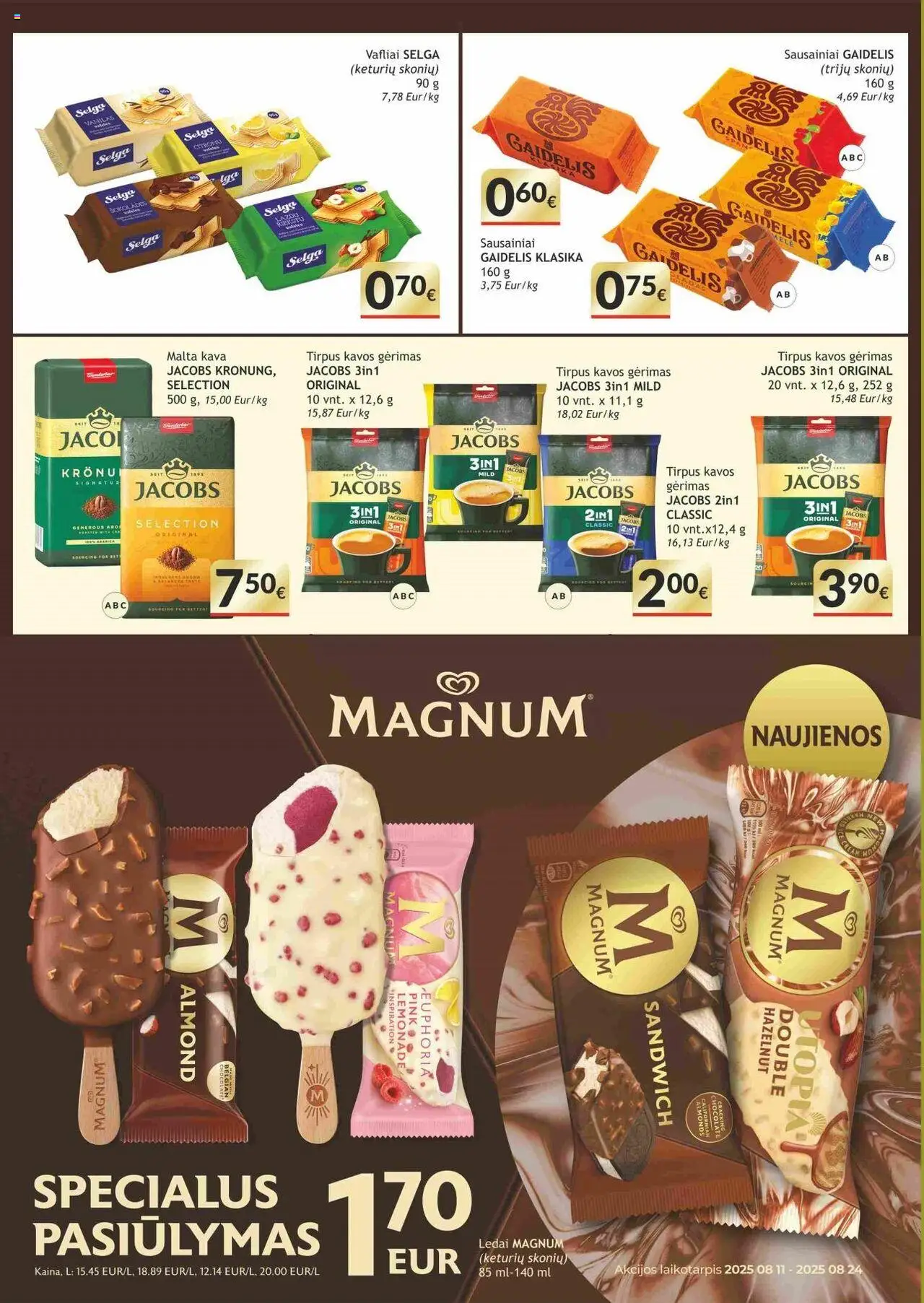 Koops leidinys│galioja nuo 11.08.2025 | Puslapis: 6 | Prekių: Sausainiai, Ledai, Kava, Vafliai