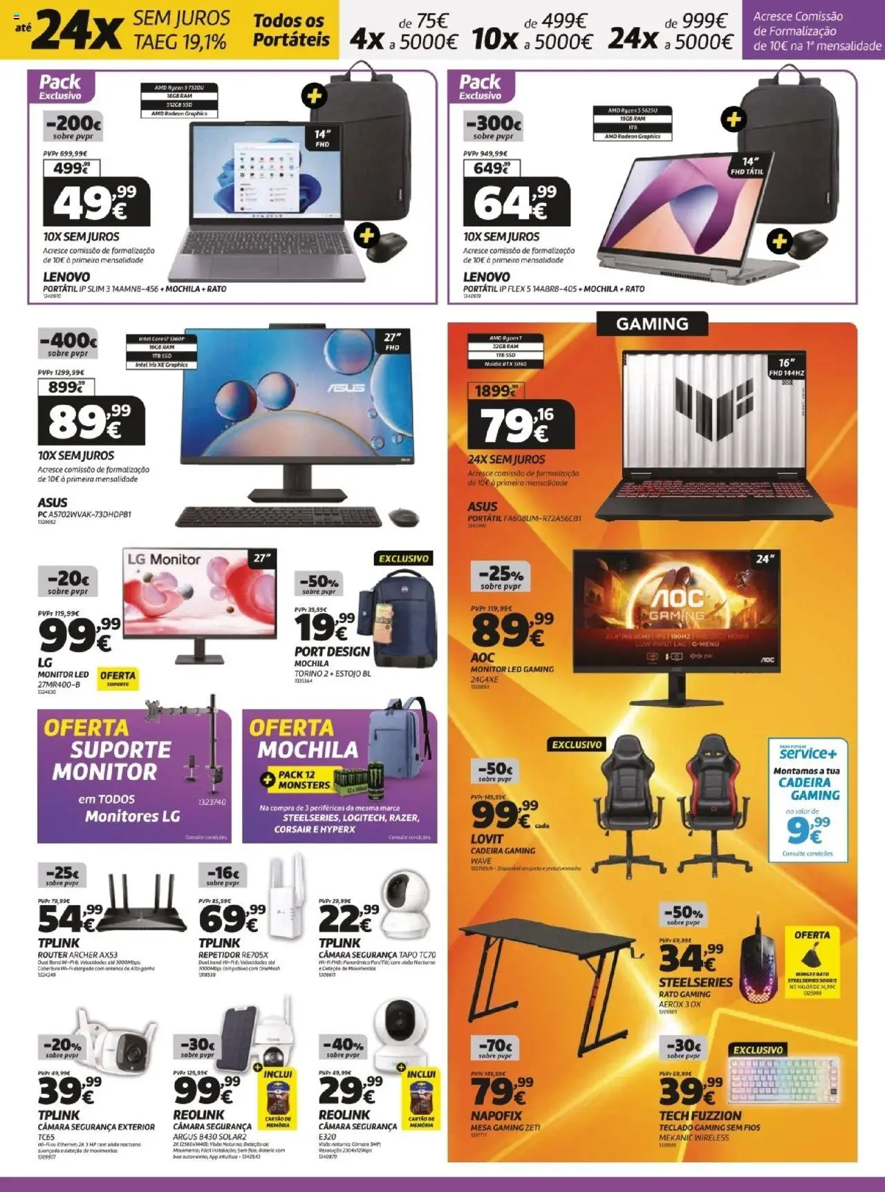 Radio Popular - Especial Regresso às Aulas │ válido de 19.08.2025 | Página: 3 | Produtos: Mochila, Monitor, Teclado, Cadeira
