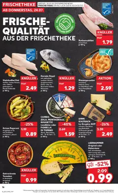 Kaufland prospekt Bottrop	 - gültig ab dem 23.07.2025 | Seite: 16 | Produkte: Dorade, Tomaten, Leerdammer