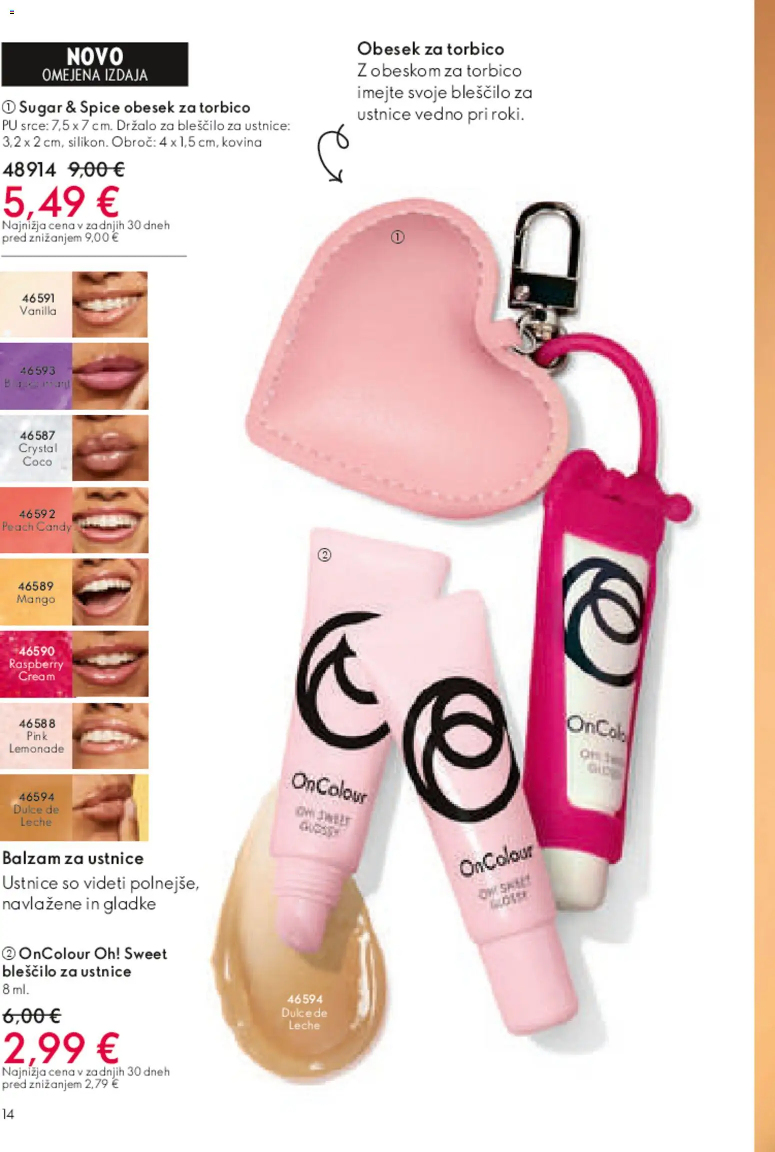 Novi Oriflame katalog ponudbe – veljaven od 01.04.2026 | Stran: 13 | Izdelki: Balzam za ustnice, Blescilo za ustnice, Mango