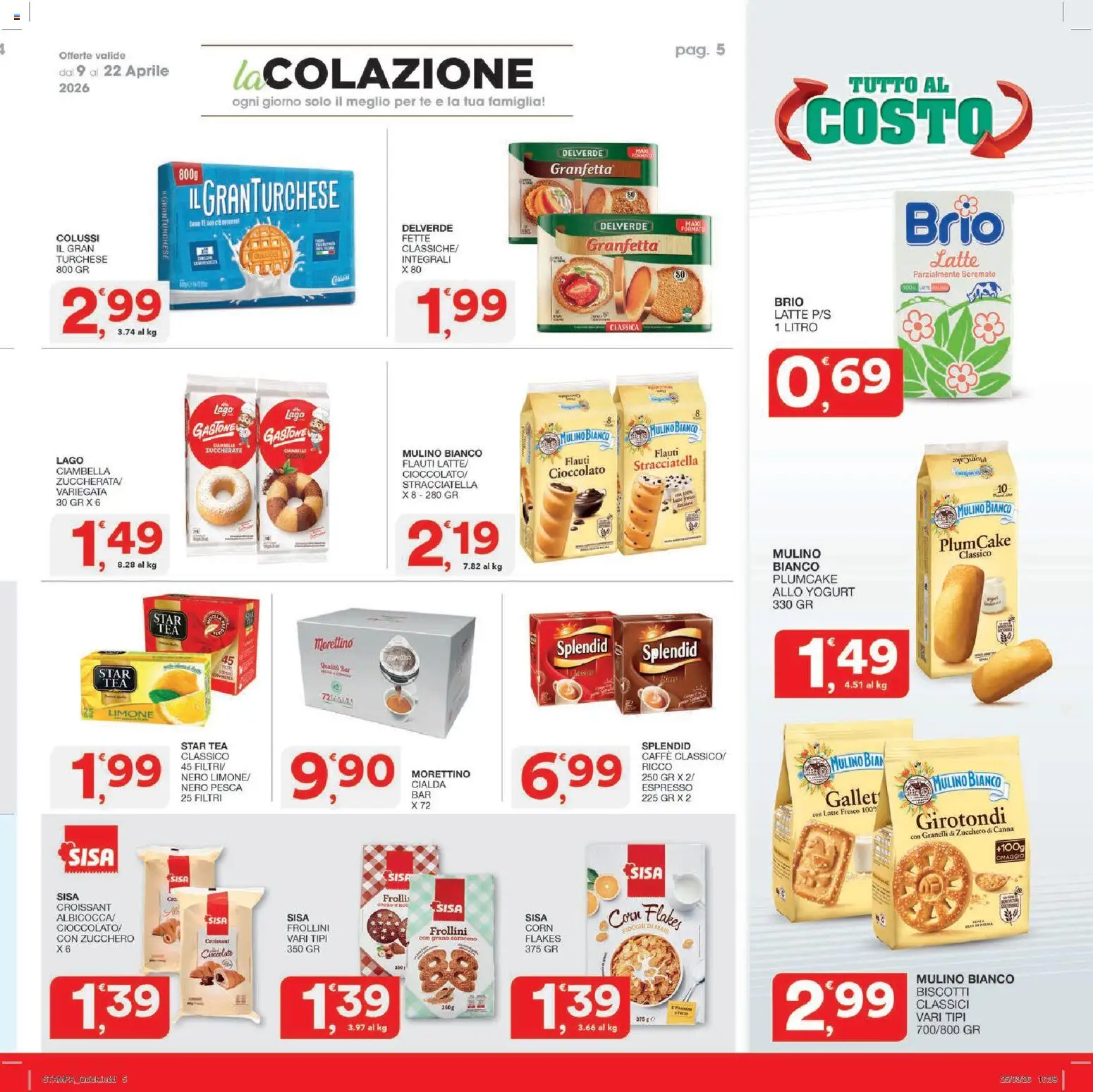Volantino SISA del 09.04.2026 | Pagina: 5 | Prodotti: Ciambelle, Cacao, Frollini, Stracciatella
