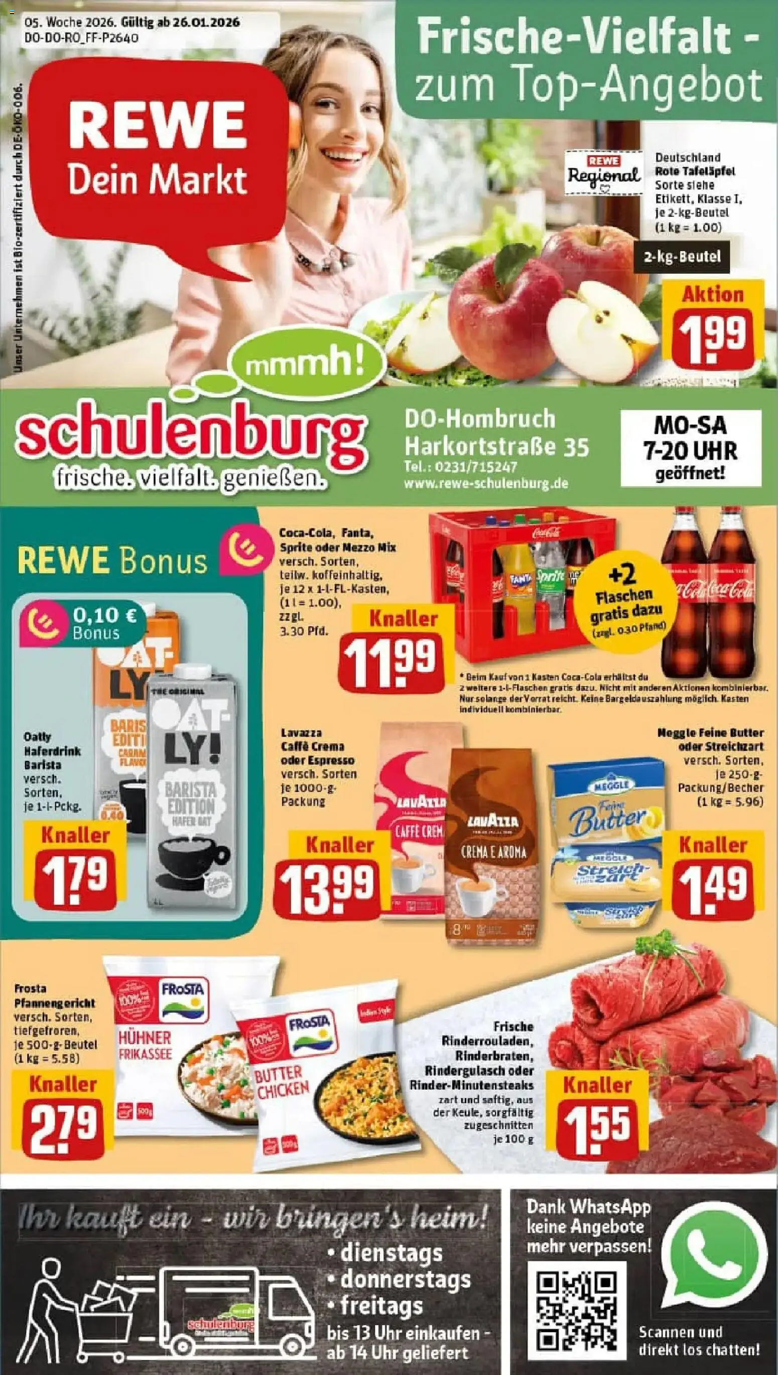Rewe prospekt Dortmund	 – gültig ab 26.01.2026 | Seite: 1 | Produkte: Sprite, Butter, Frosta, Haferdrink