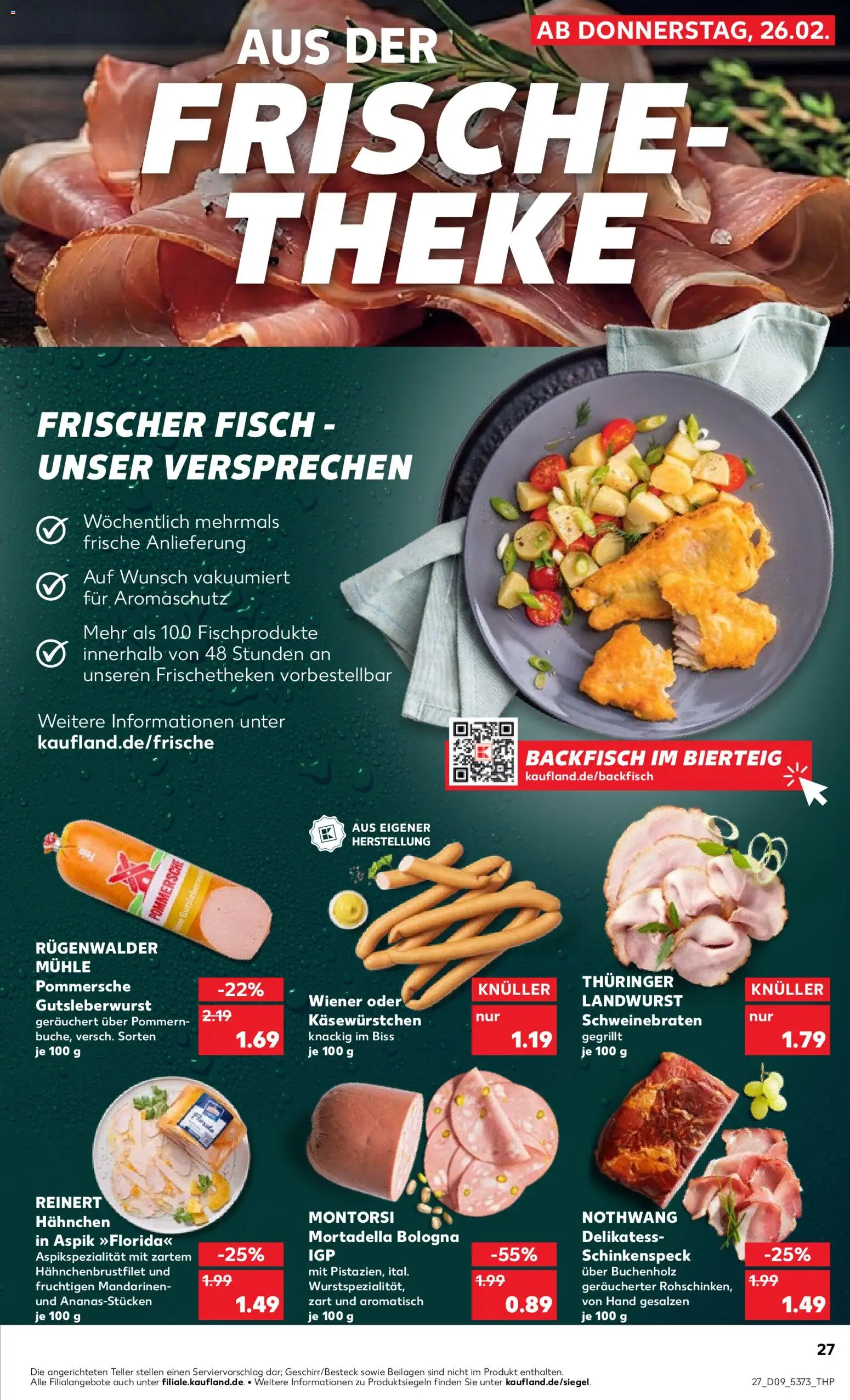 Kaufland prospekt Kiel	 – gültig ab 26.02.2026 | Seite: 27 | Produkte: Mühle, Theke, Mandarinen, Fisch