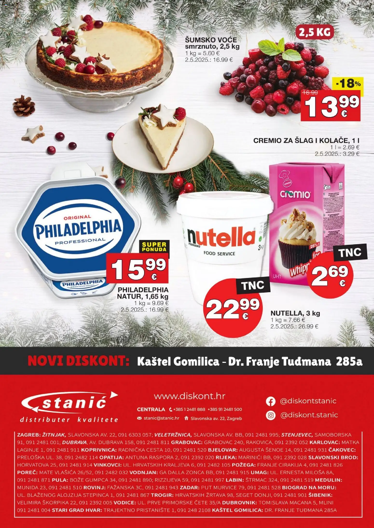 Stanić Diskont katalog | vrijedi od 11.12.2025 | Stranica: 6 | Proizvodi: Šumsko voće, Nutella, Voće, Šlag