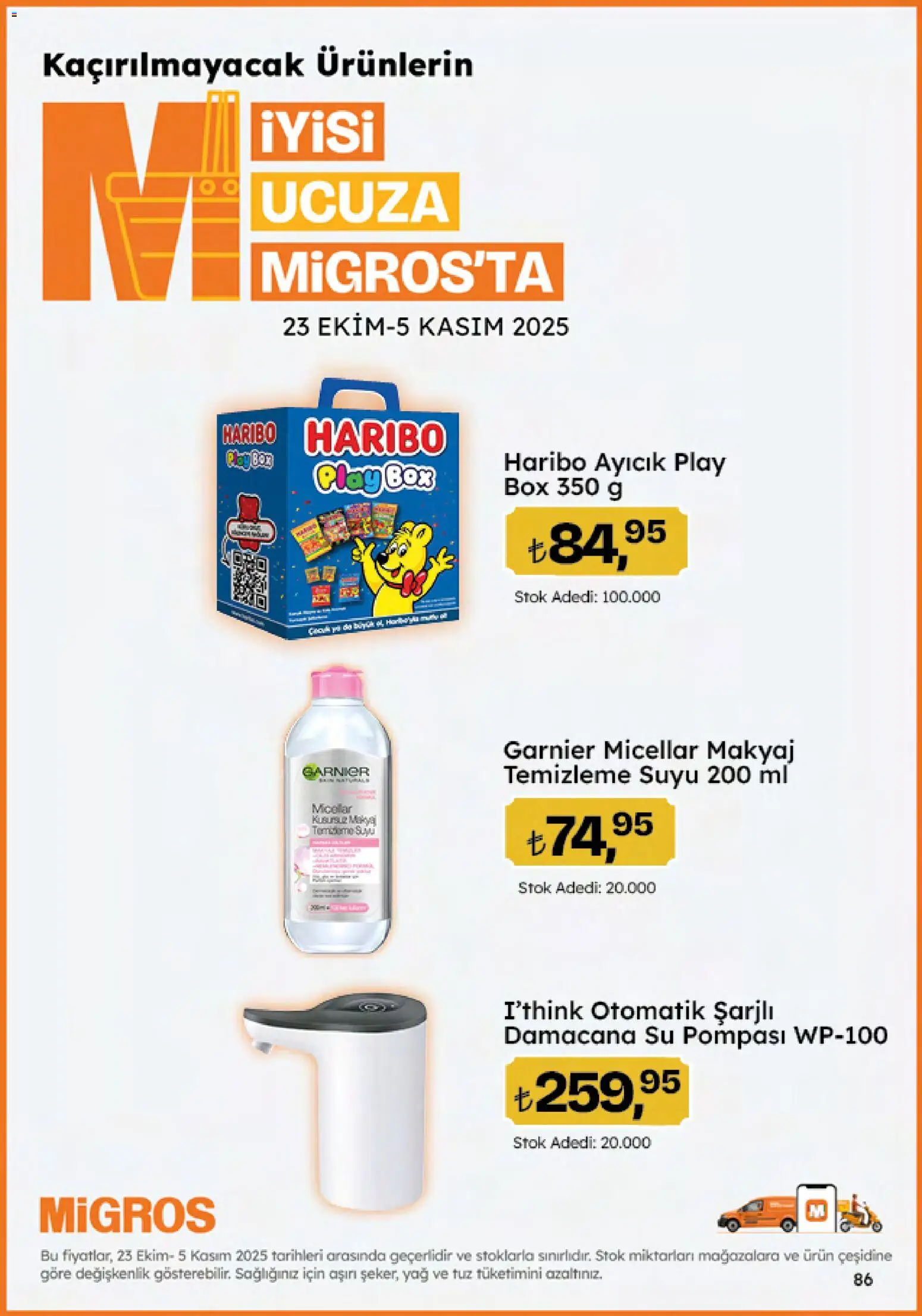 Migros Katalog - 5M Migroskop Dijital - 23.10.2025 tarihinden itibaren geçerlidir | Sayfa: 86 | Ürünler: Makyaj, Yağ, Su, Tuz
