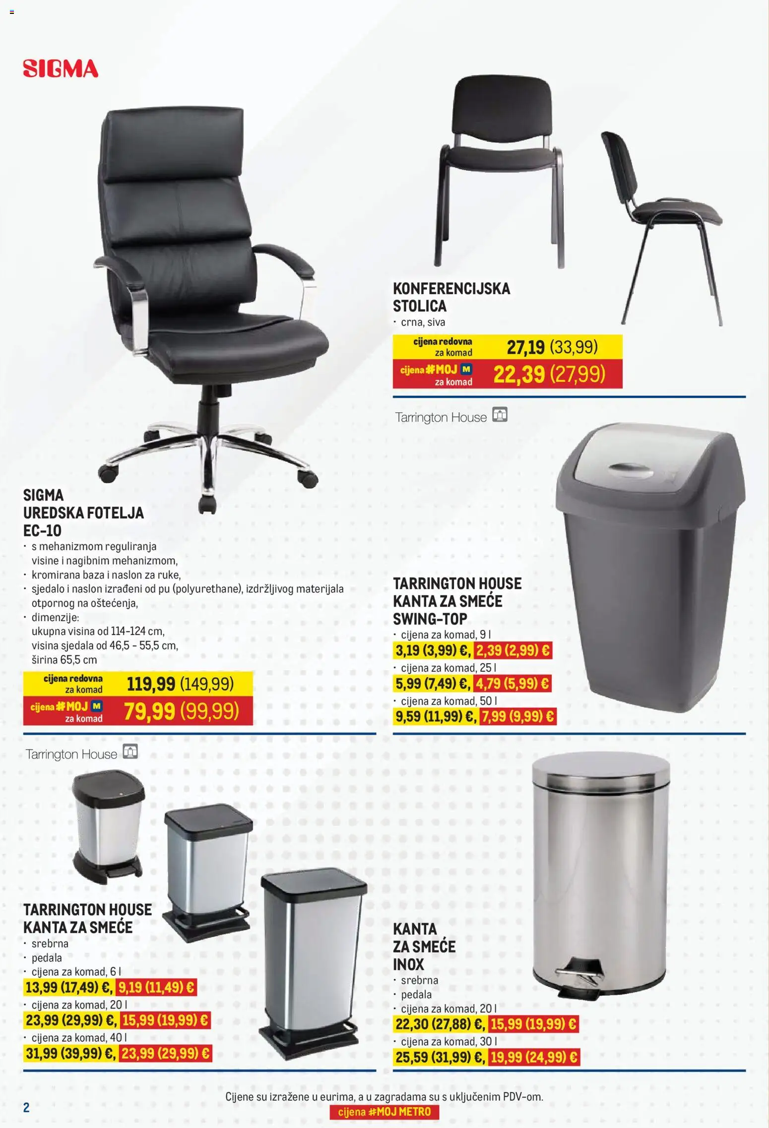 Metro katalog | vrijedi od 16.12.2025 | Stranica: 2 | Proizvodi: Fotelja, Stolica, Kanta za smeće