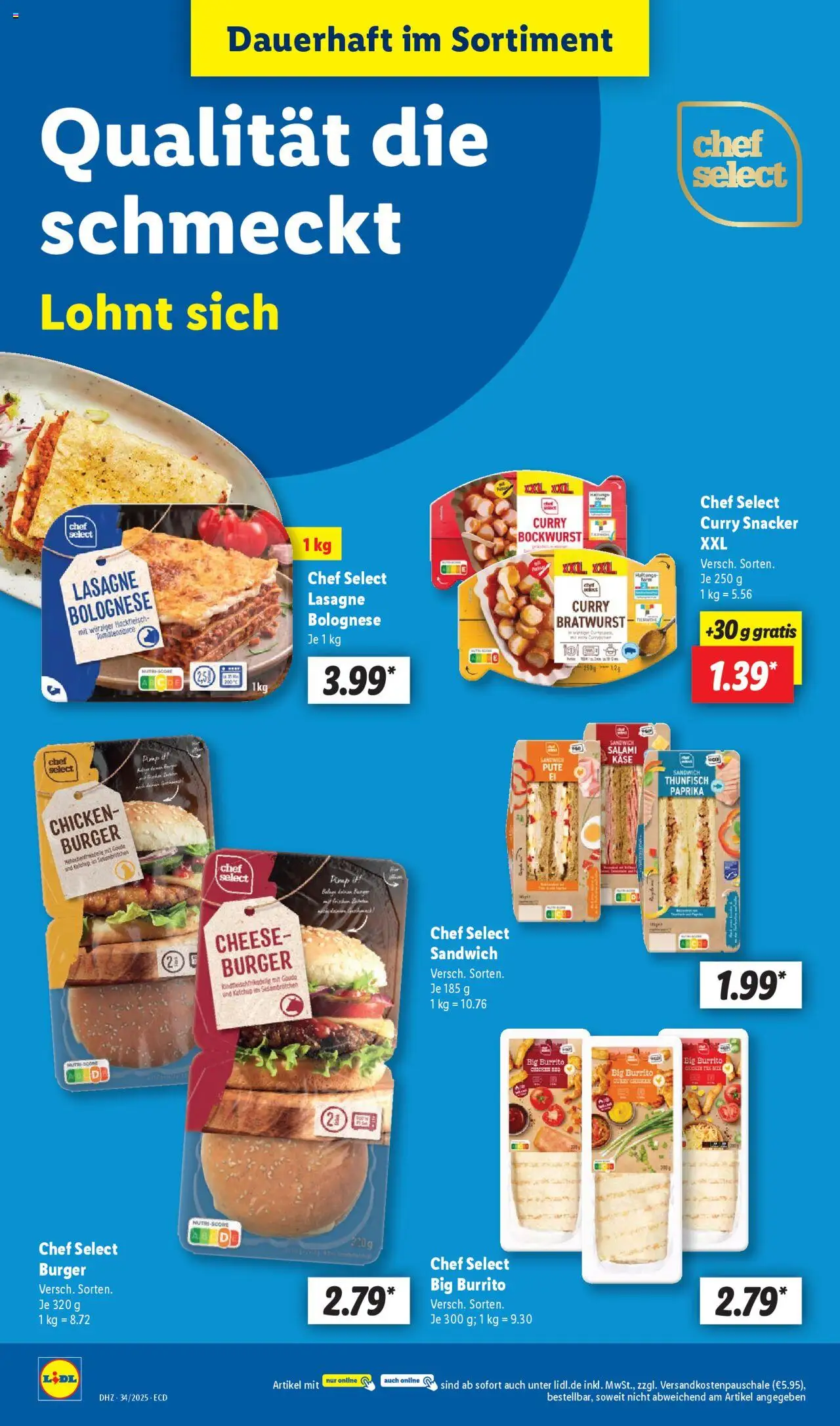 Lidl Prospekt 	 - gültig ab dem 18.08.2025 | Seite: 16 | Produkte: Bockwurst, Käse, Burger, Ketchup
