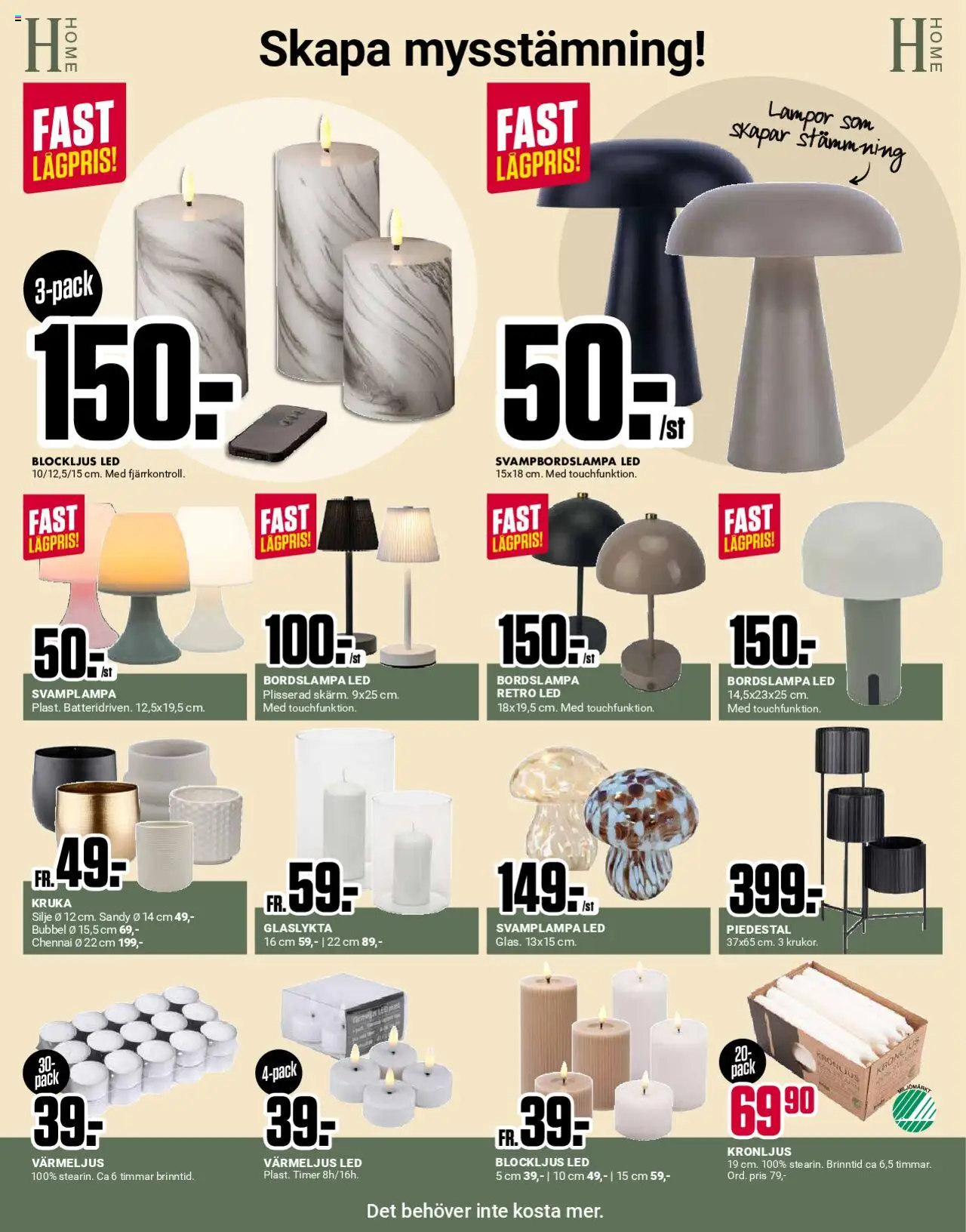 ÖoB reklamblad aktuell från 18.08.2025 | Sida: 5 | Produkter: Bordslampa, Piedestal, Kruka, Bubbel