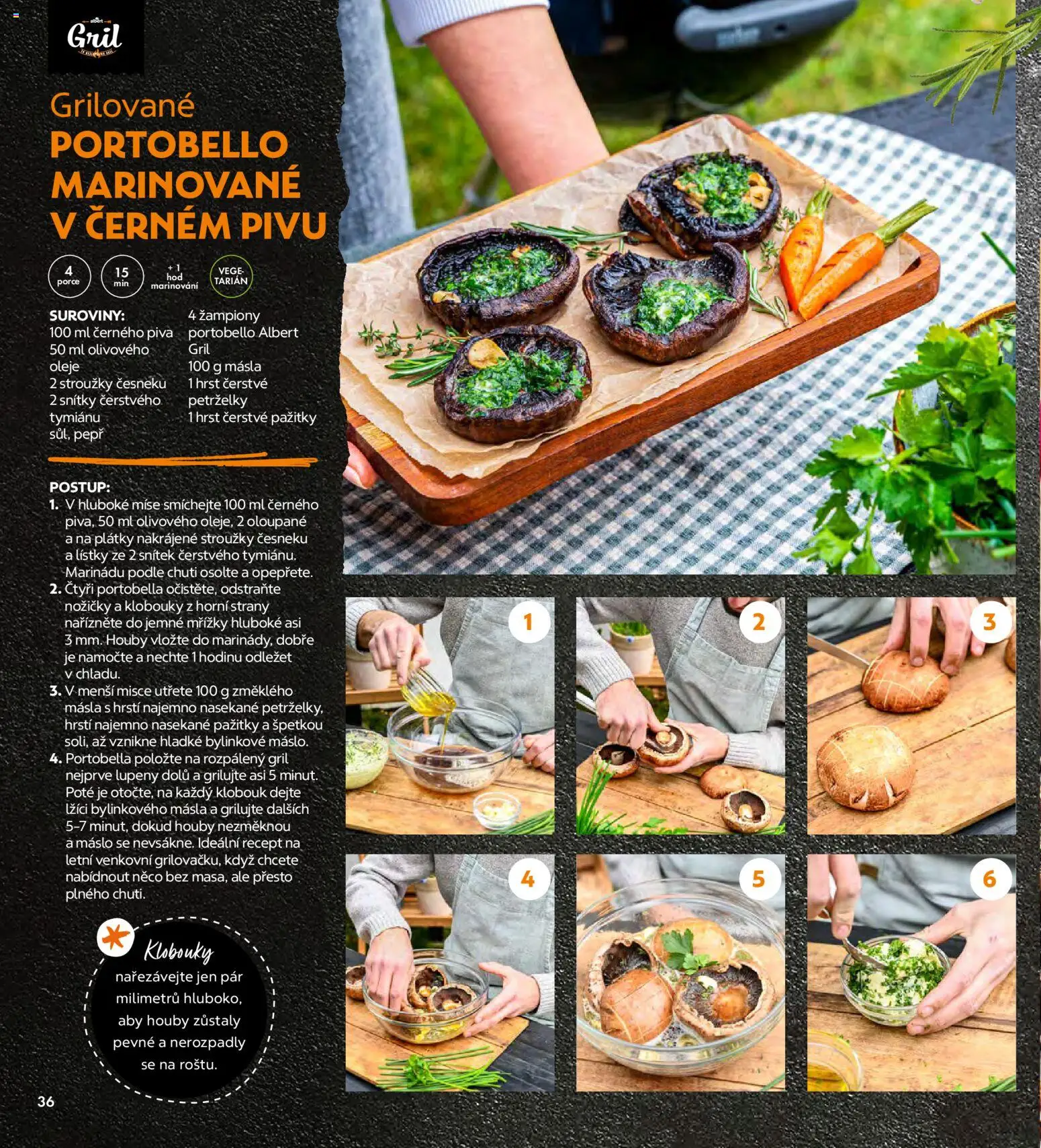 Albert magazín od 01.04.2026 | Strana: 36 | Produkty: Oleje, Žampiony, Máslo, Gril