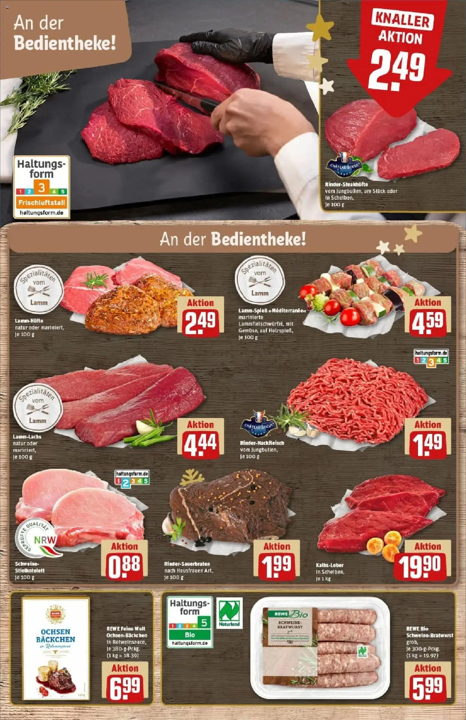 Rewe prospekt Niederzier / Huchem	 – gültig ab 23.11.2025 | Seite: 11 | Produkte: Bratwurst, Kalbsleber, Steak