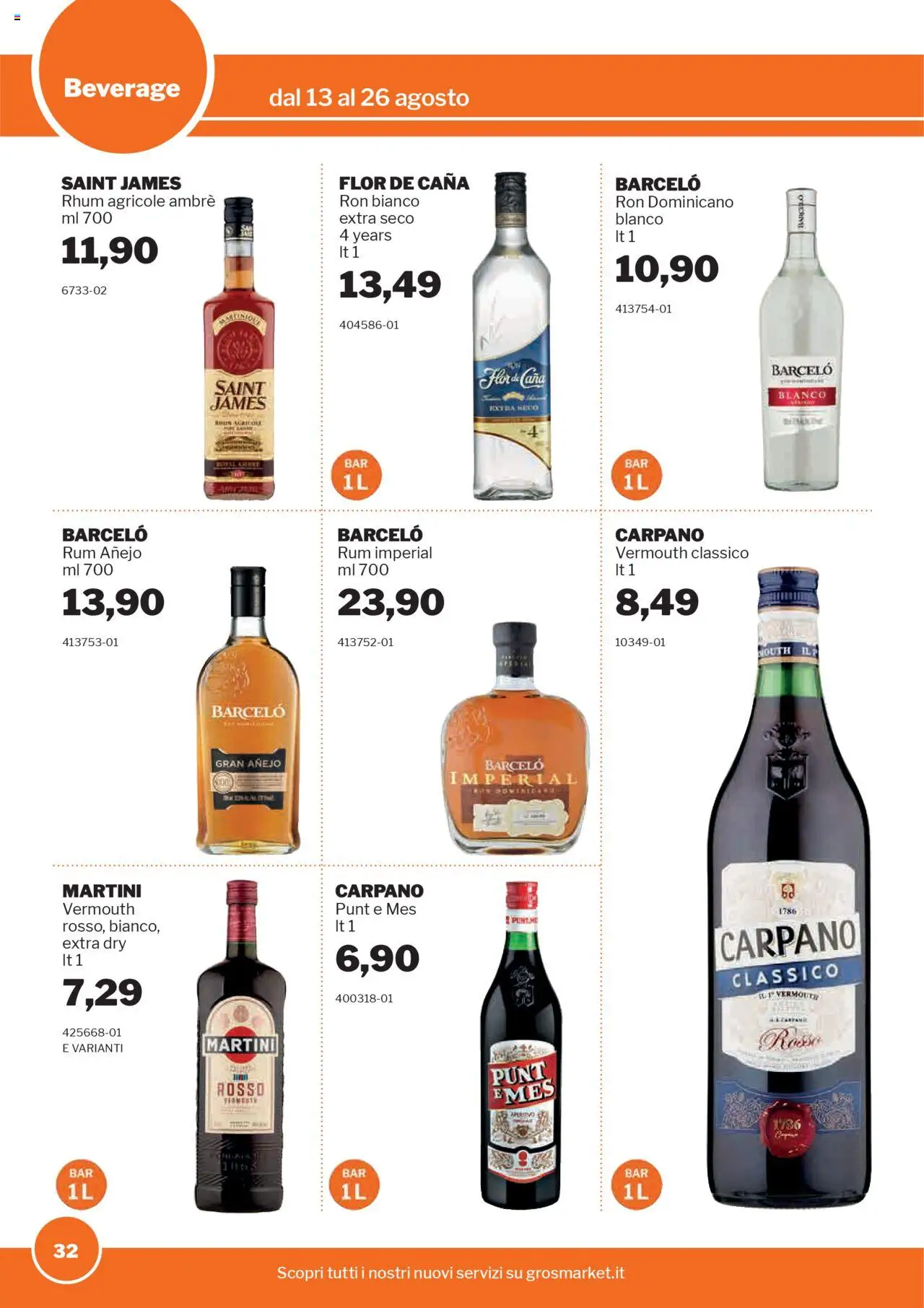 Volantino Sogegross del 13.08.2025 | Pagina: 32 | Prodotti: Rum