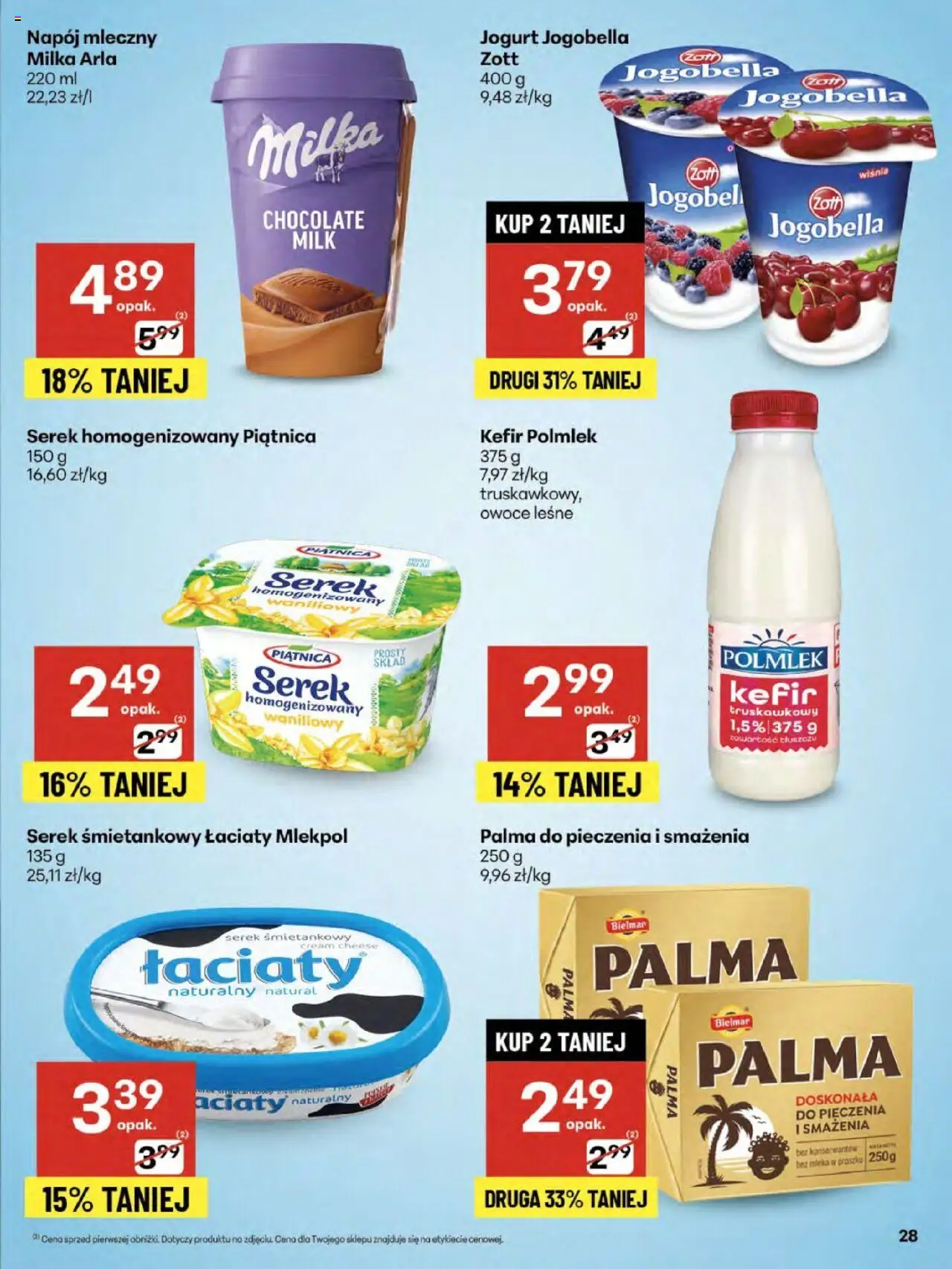 Delikatesy Centrum Gazetka - Sklepy Własne od 14.08.2025 | Strona: 28 | Produkty: Serek homogenizowany waniliowy, Serek homogenizowany, Mleka, Owoce
