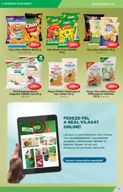 Reál Akciós újság - amely érvényes a következő dátumtól: 04.02.2026 | Oldal: 11 | Termékek: Burgonya, Burgonyaszirom, Olaj, Földimogyoró