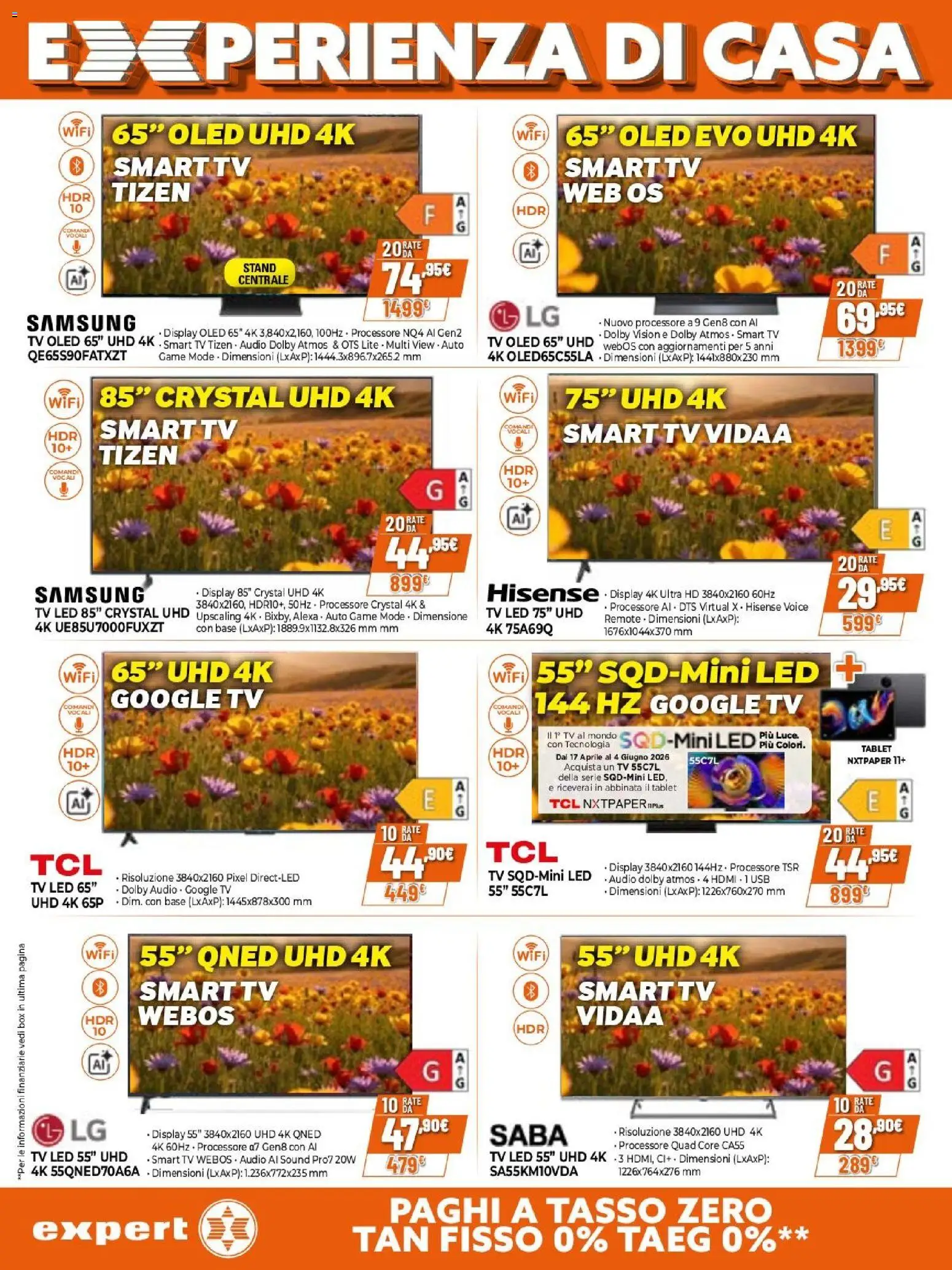 Volantino Expert del 23.04.2026 | Pagina: 15 | Prodotti: smart TV, TV, Audio, USB