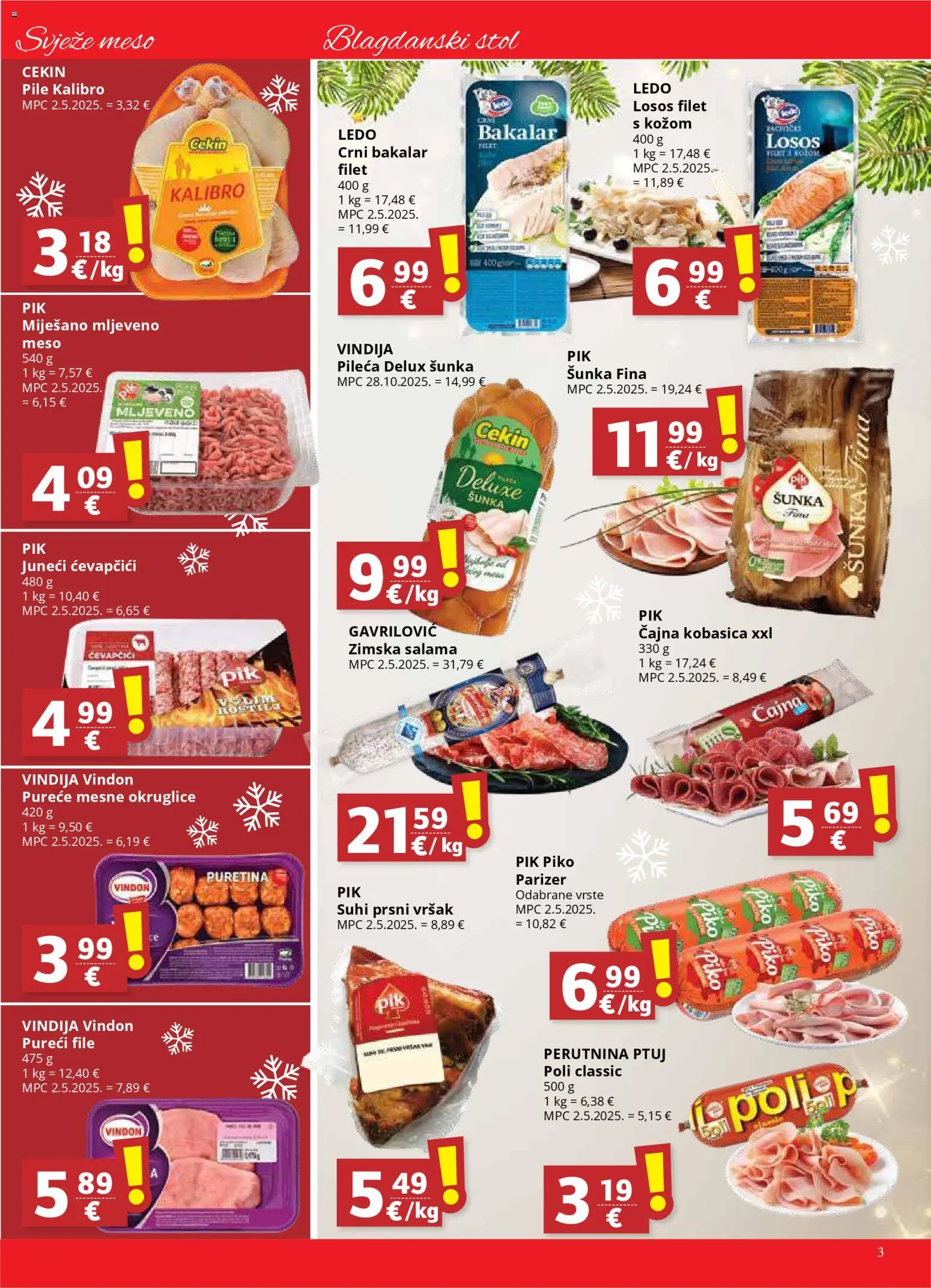 Djelo katalog | vrijedi od 17.12.2025 | Stranica: 3 | Proizvodi: Vindija, Šunka, Losos, Bakalar