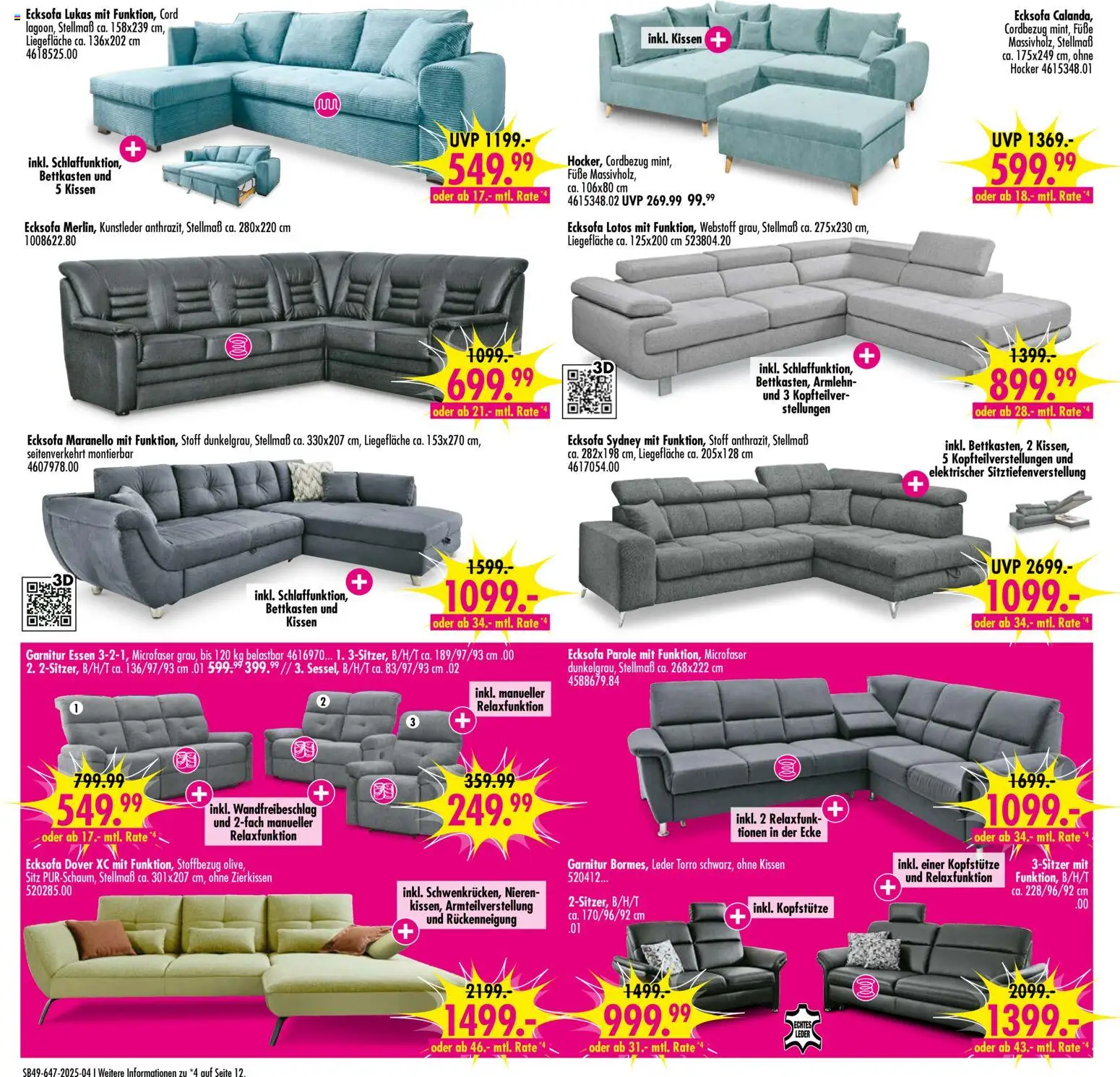 SB Möbel Boss - Black Friday – gültig ab 28.11.2025 | Seite: 4 | Produkte: Hocker, Ecksofa, Kissen
