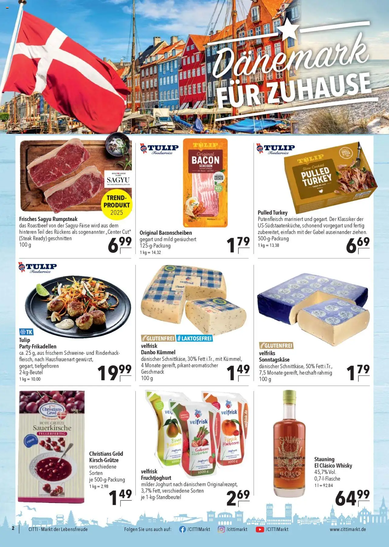CITTI Markt Prospekt 	 - gültig ab dem 27.08.2025 | Seite: 2 | Produkte: Whisky, Fruchtjoghurt, Himbeere, Steak