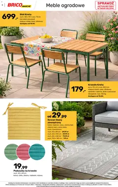 Pogląd oferty "Brico Marché gazetka - Wiosna" - ważna od 04.03.2026 | Strona: 4 | Produkty: Poduszka, Stół, Meble ogrodowe, Dywan