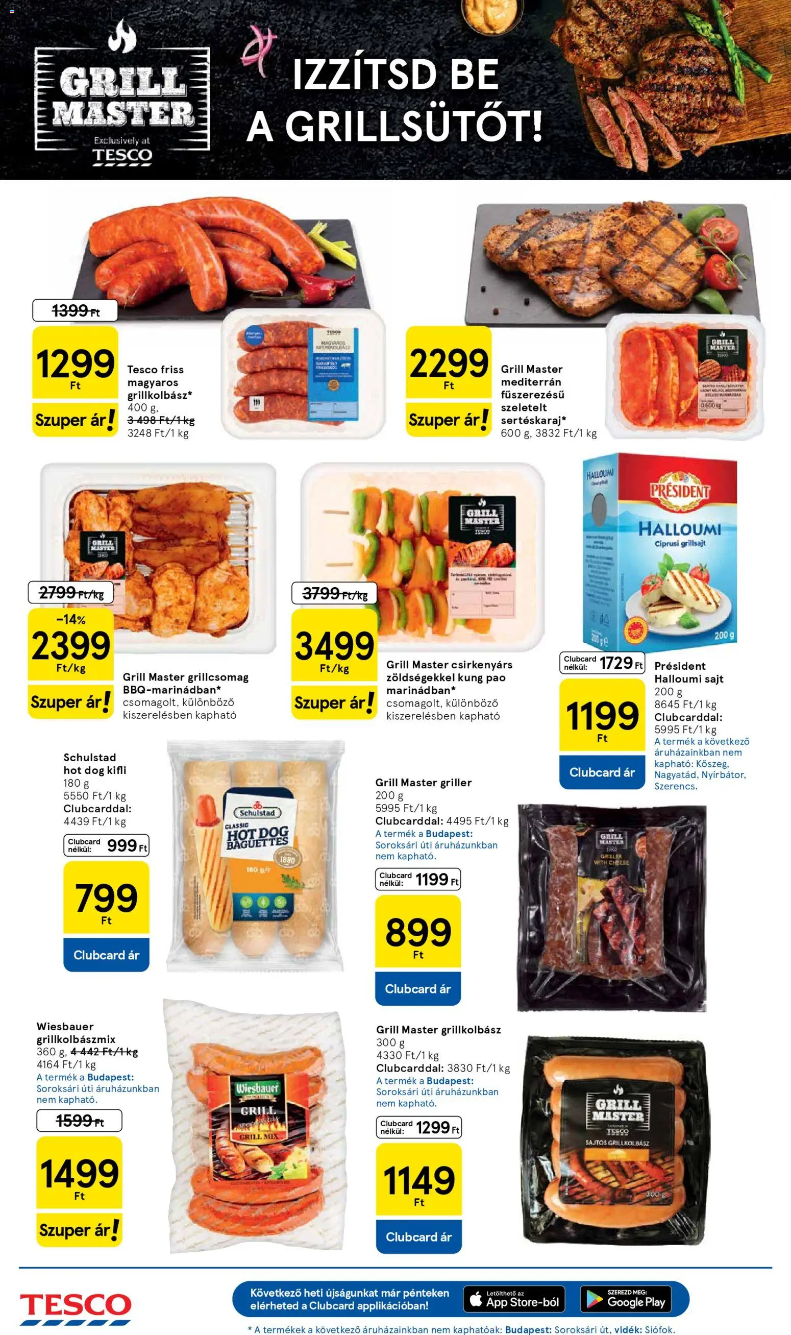 Tesco akciós ujság - amely érvényes a következő dátumtól: 29.04.2026 | Oldal: 12 | Termékek: Kifli, Grill, Halloumi sajt, Sajt