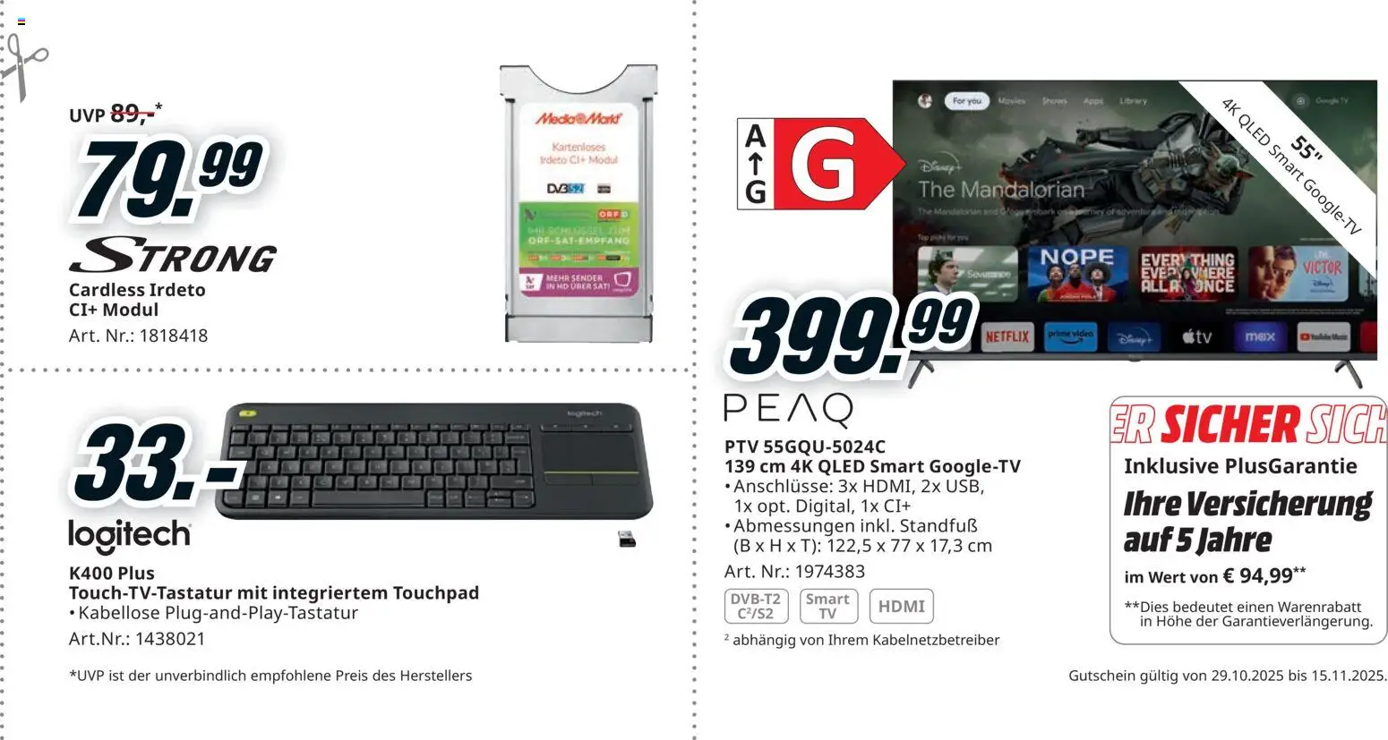 Media Markt Black Friday gültig ab 29.10.2025 | Seite: 51 | Produkte: Video