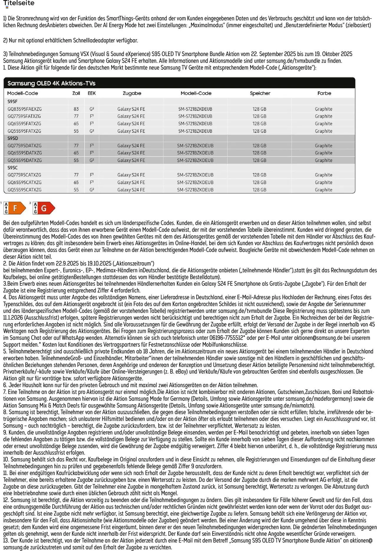 Euronics Prospekt 	 – gültig ab 24.09.2025 | Seite: 9 | Produkte: Energy, Samsung, Smartphone, TV