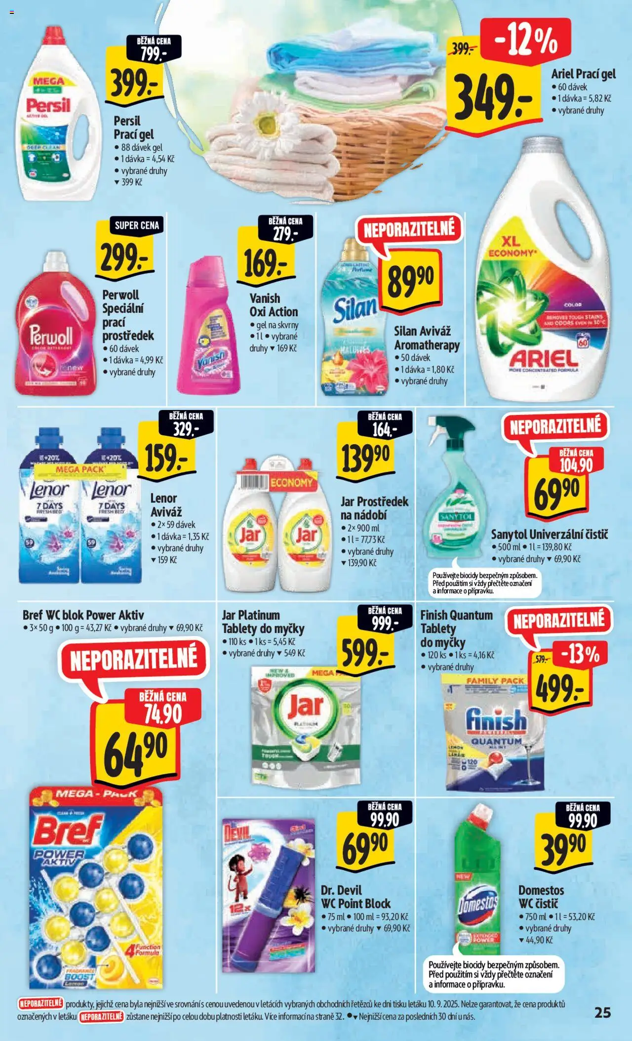 Albert leták - Hypermarket od 17.09.2025 | Strana: 33 | Produkty: Lenor, Prací gel, Blok, Ariel