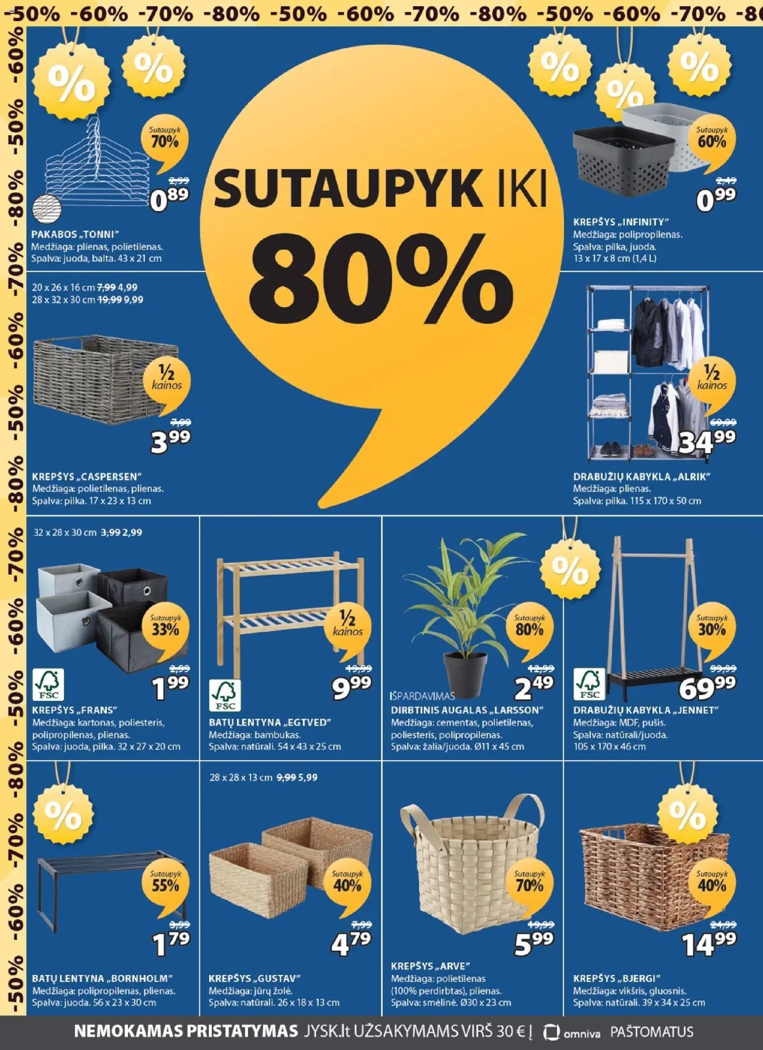 JYSK akcijos nuo 20.01.2026 | Puslapis: 10 | Prekių: Kabykla, Lentyna, Krepšys