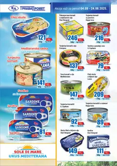 Trnava Promet katalog - važi od 04.08.2025 | Strana: 10 | Proizvode: Salata, Skuša, Losos, Sardina