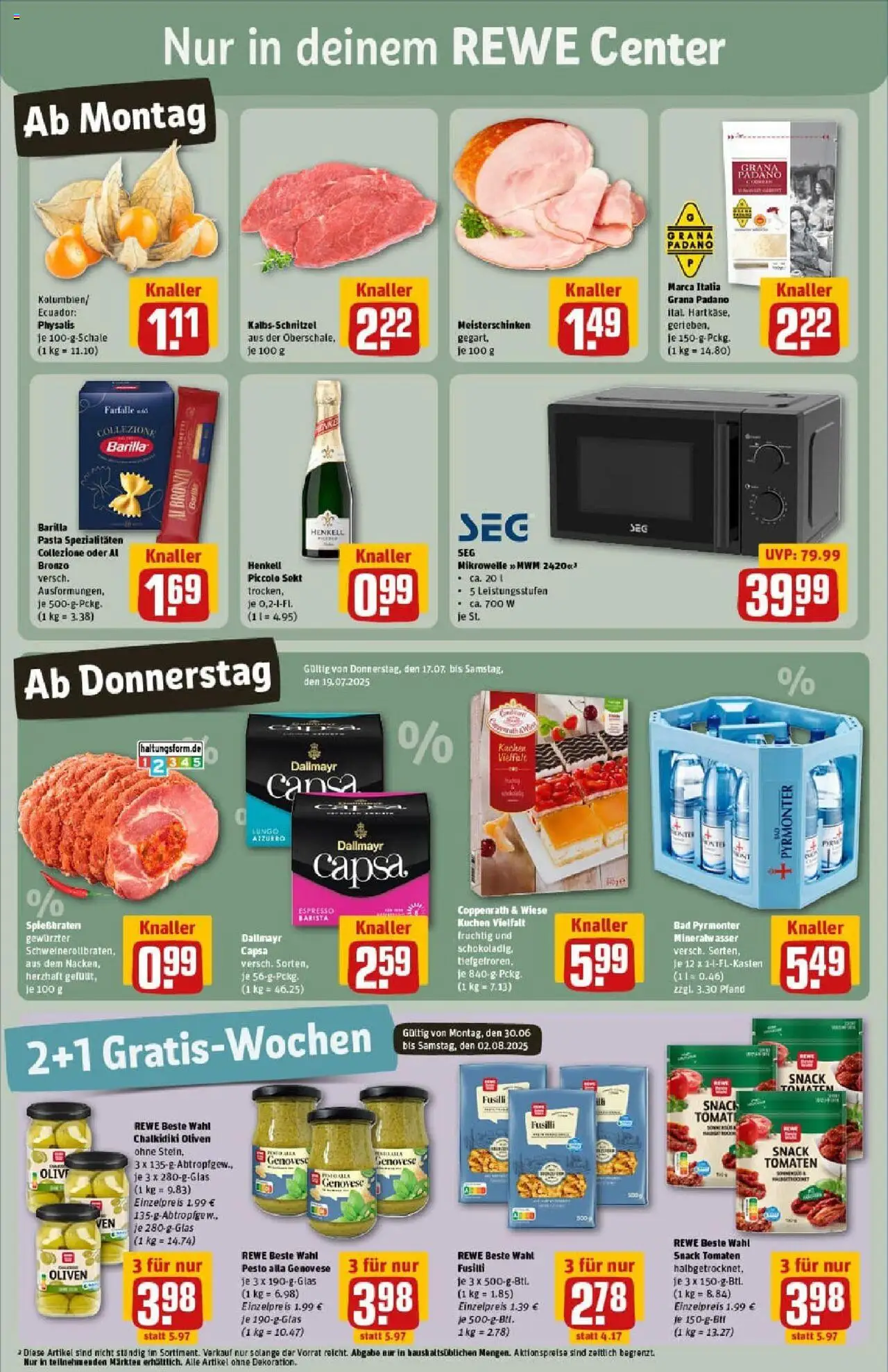 Rewe prospekt Salzgitter	 - gültig ab dem 13.07.2025 | Seite: 3 | Produkte: Barilla, Sekt, Bad, Pasta