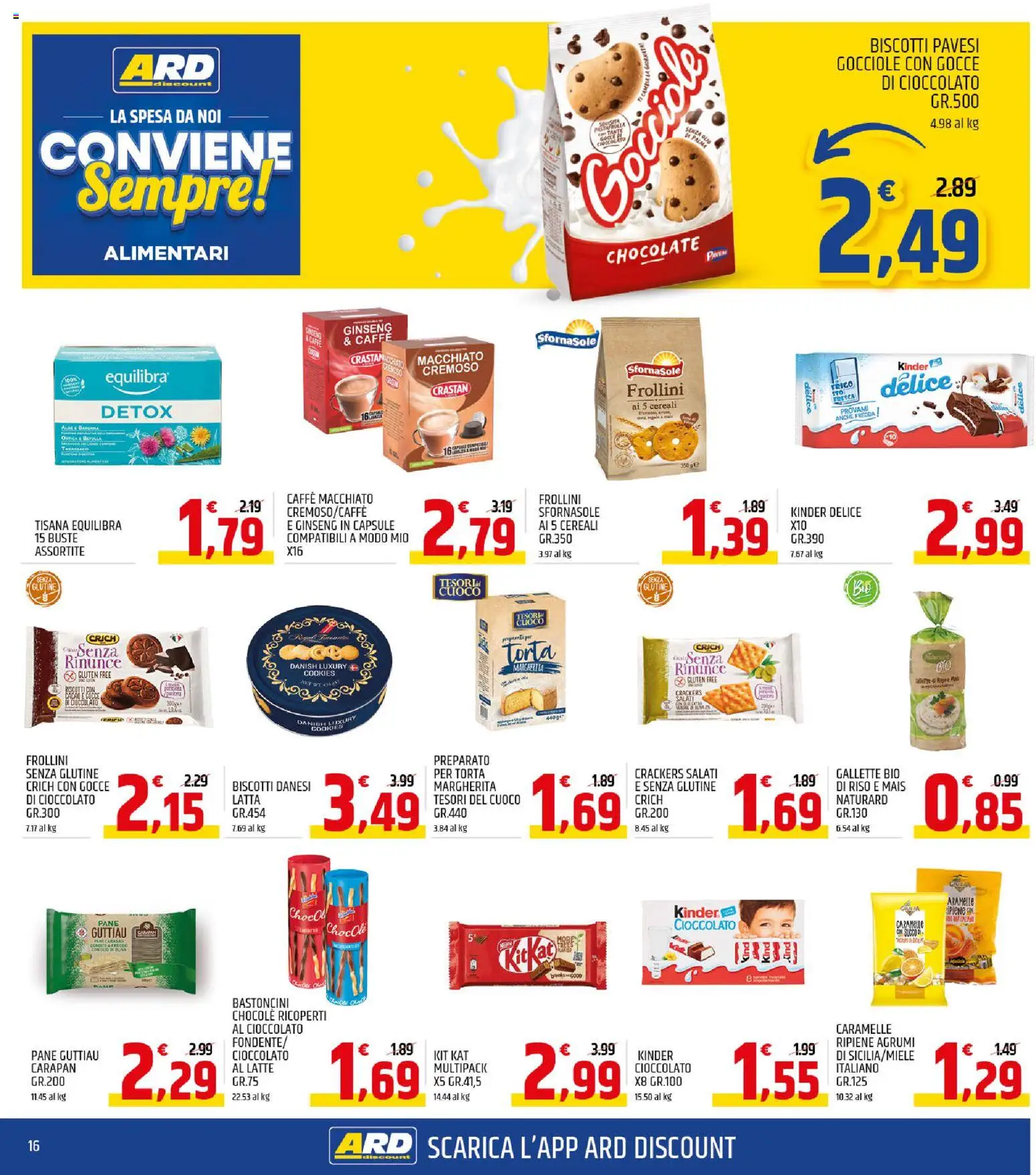 Volantino ARD Discount del 03.11.2025 | Pagina: 16 | Prodotti: Cereali, Latte, Gallette, Mais