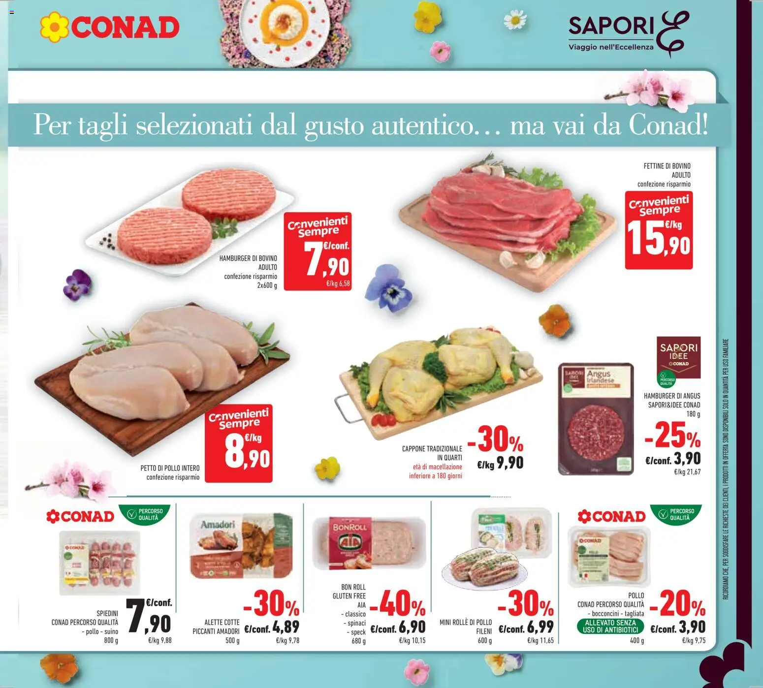 Volantino Conad del 25.03.2026 | Pagina: 11 | Prodotti: Bovino, Pollo, Suino, Spinaci