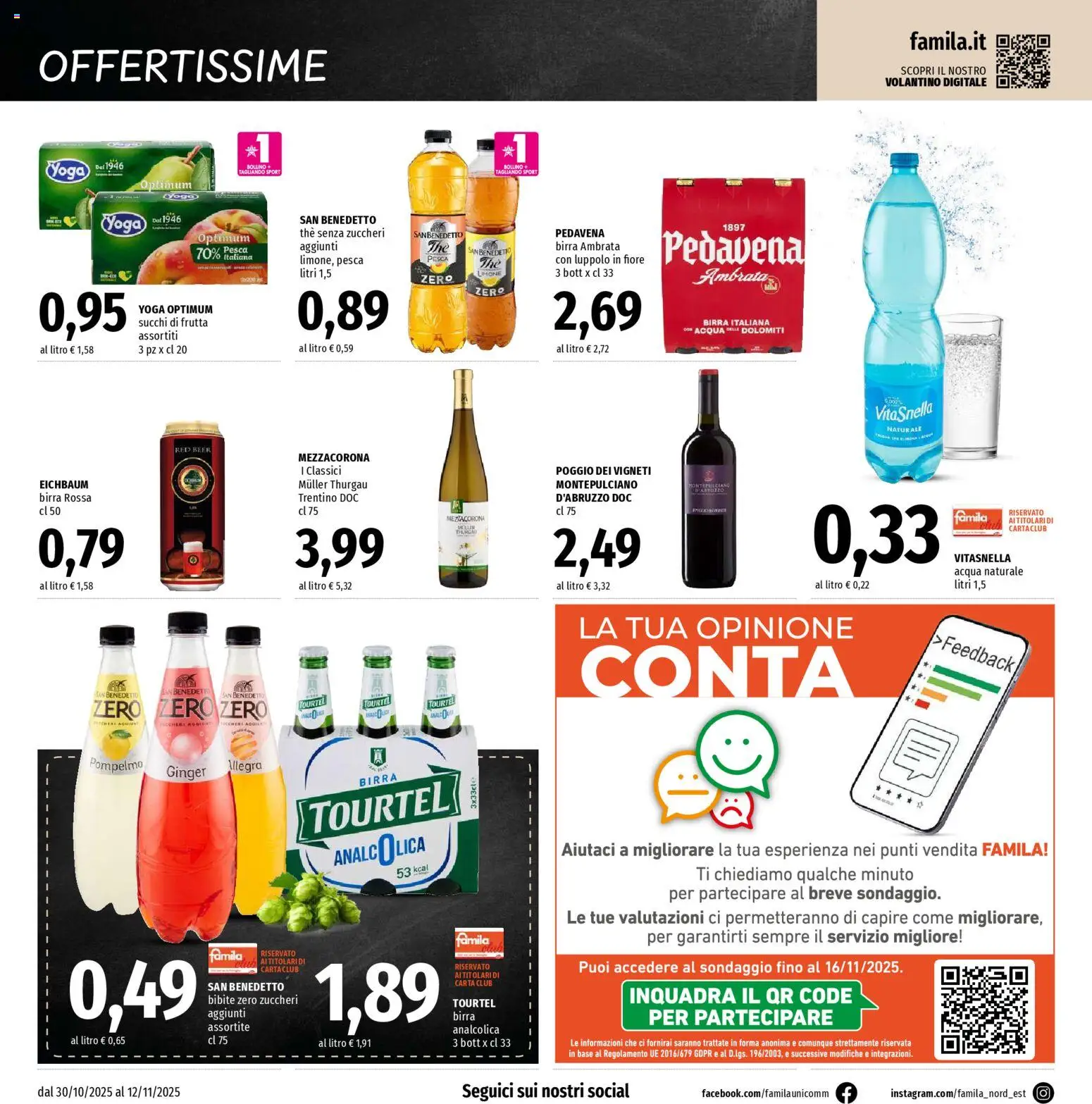 Volantino Famila del 30.10.2025 | Pagina: 20 | Prodotti: Limone, The, Acqua naturale, Bibite
