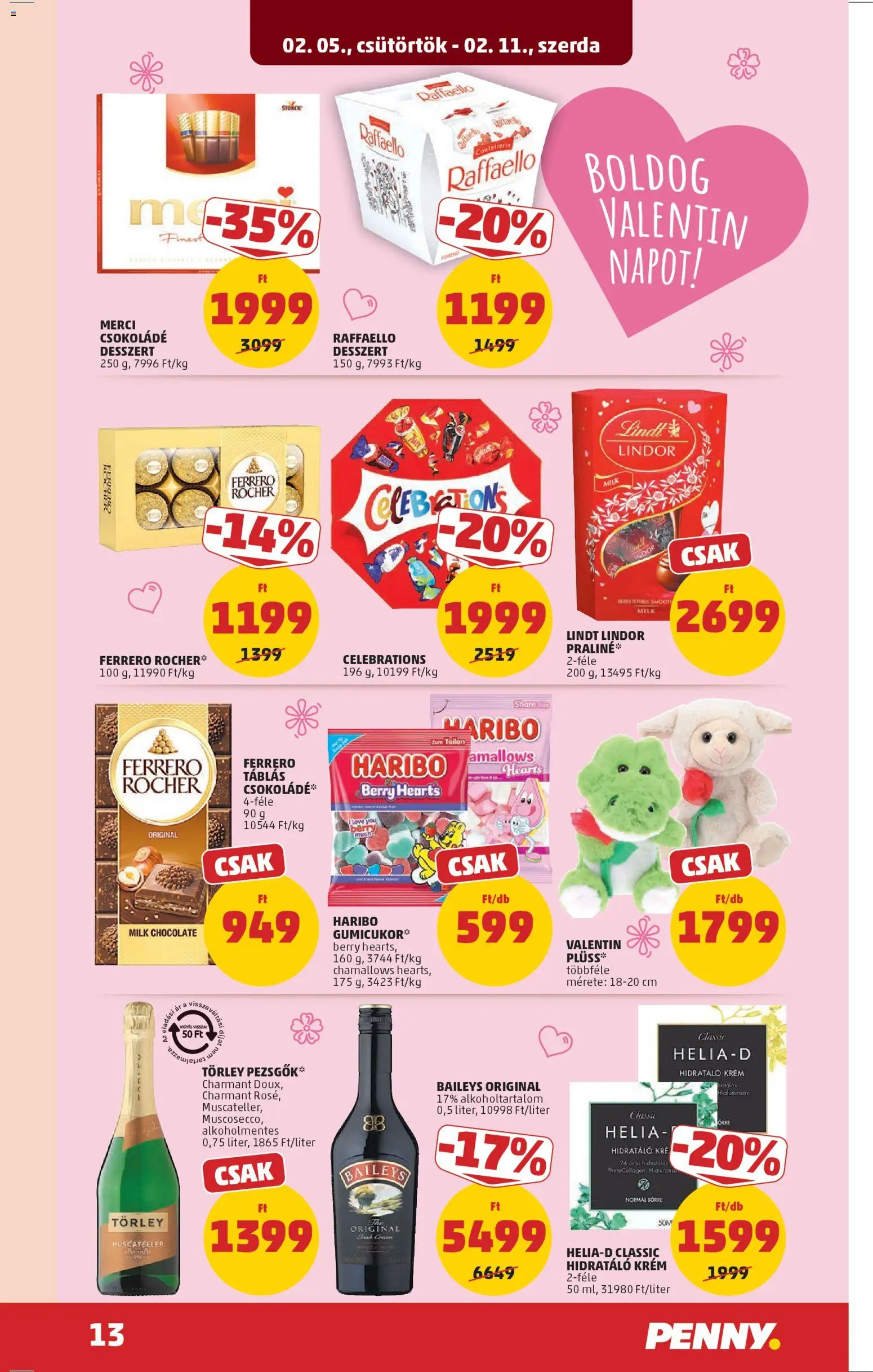 PENNY akciós ujság - amely érvényes a következő dátumtól: 05.02.2026 | Oldal: 15 | Termékek: Raffaello, Ferrero rocher, Csokoládé