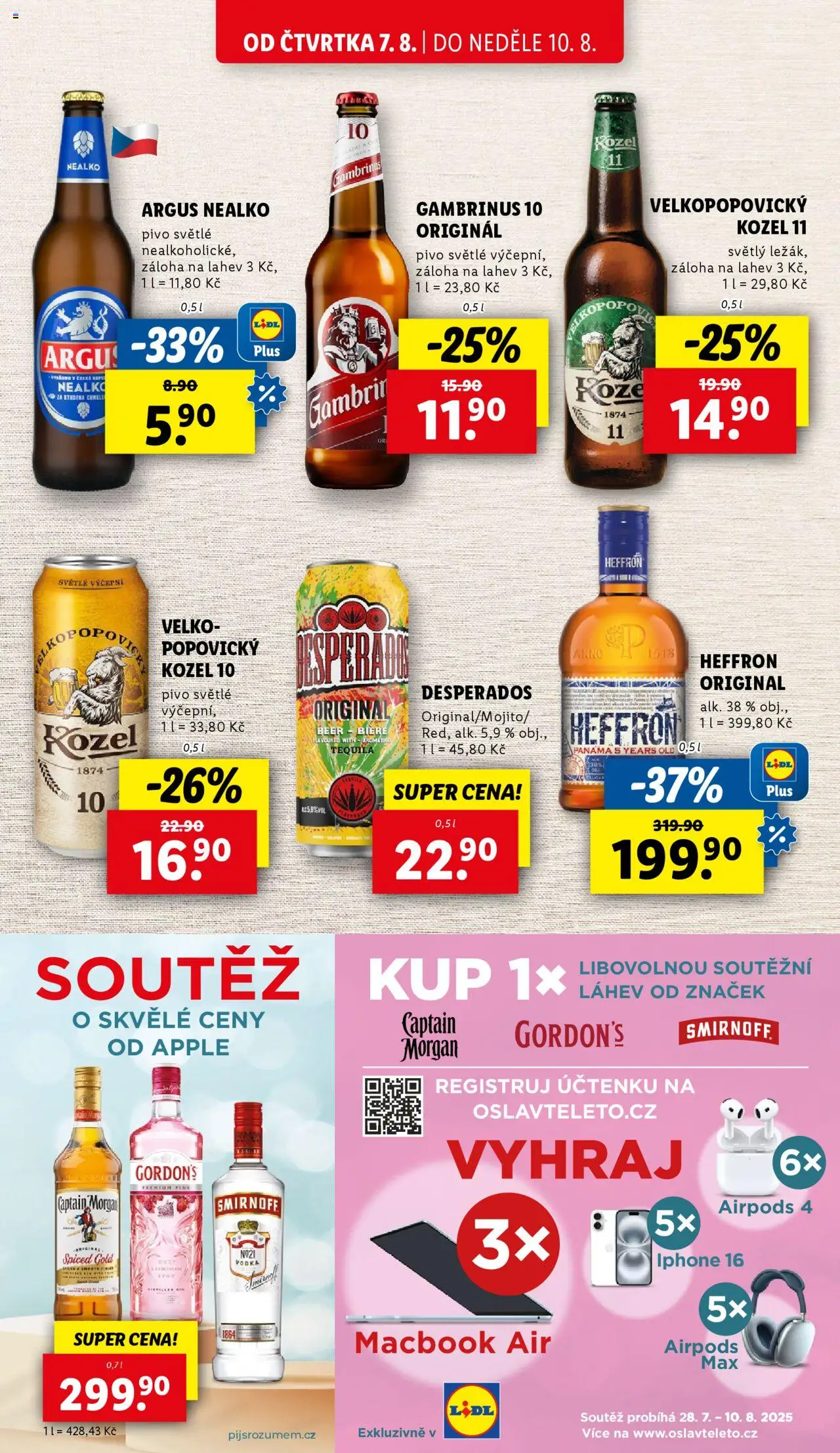 Lidl leták od 07.08.2025 | Strana: 25 | Produkty: Gin, Iphone, Macbook, Airpods
